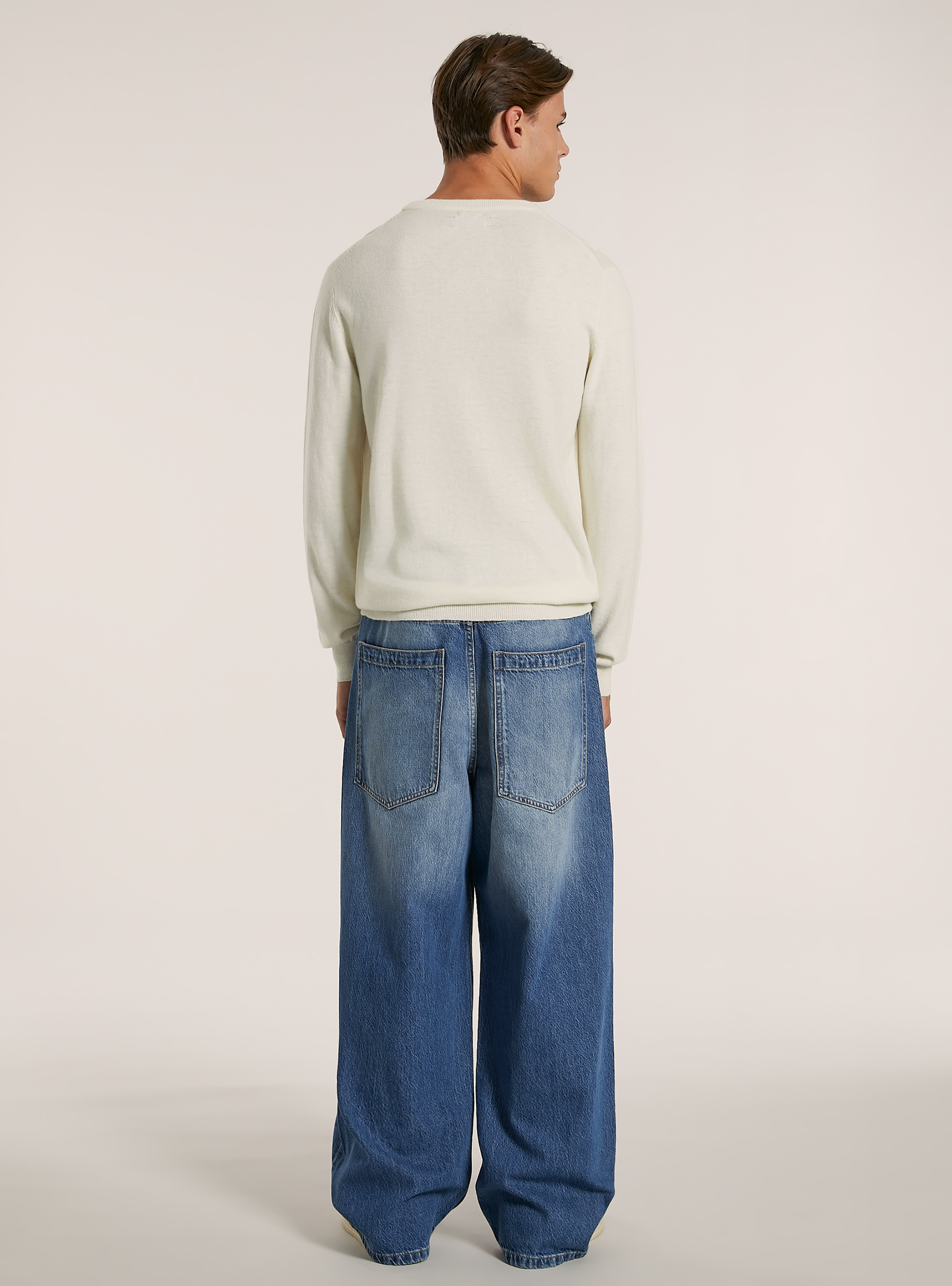 Cashmere-blend pullover, WH1 OFF WHITE