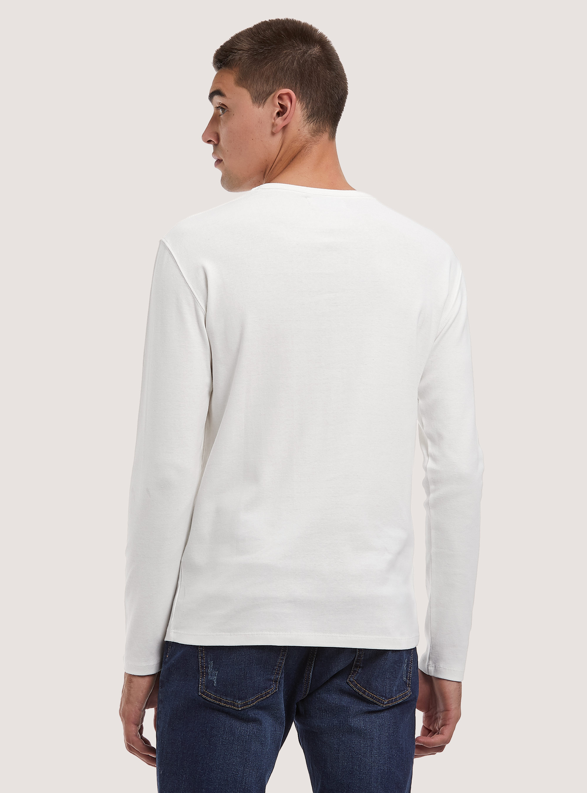 Long-sleeved cotton T-shirt, WH2 WHITE