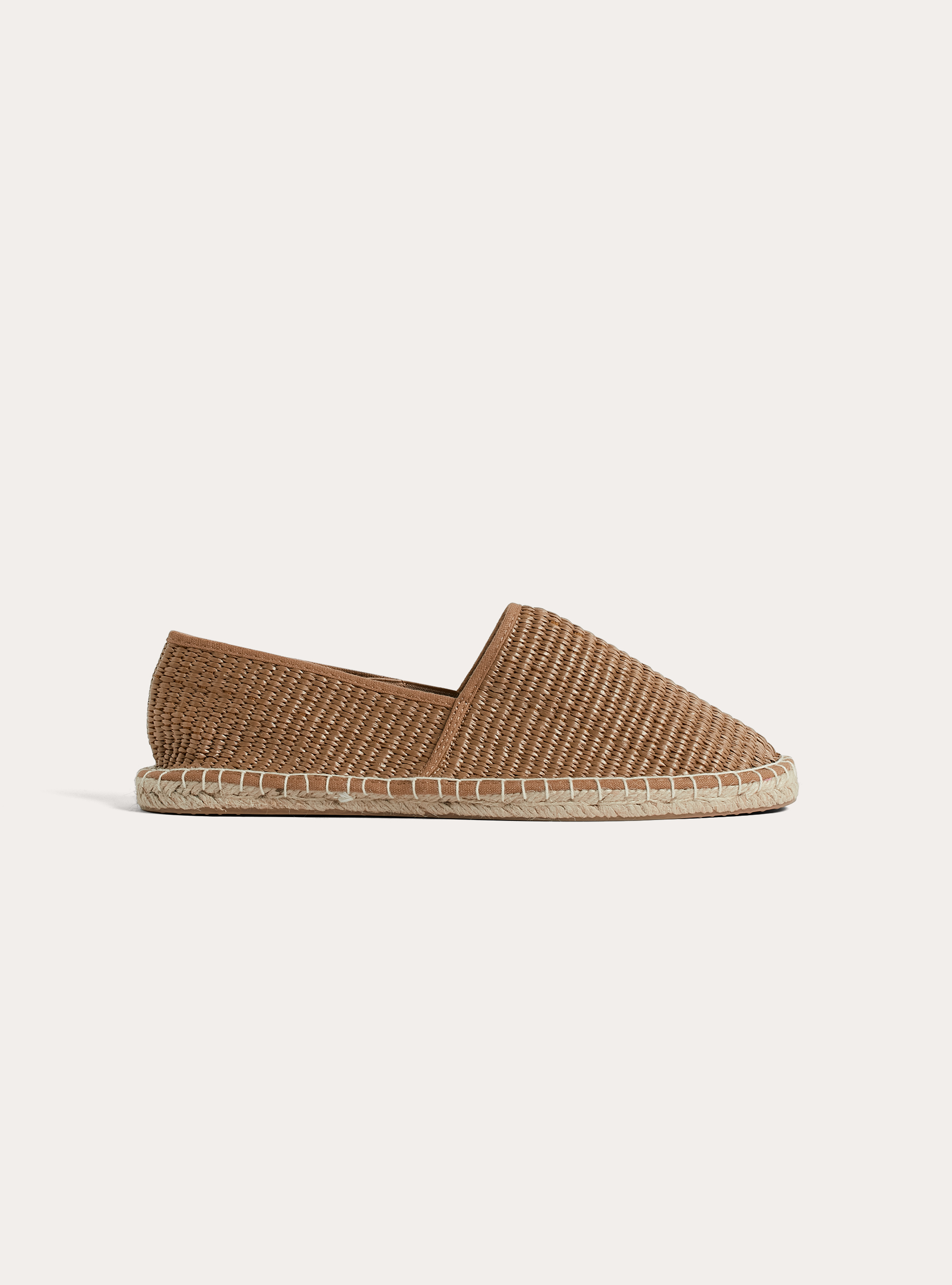 Espadrilles Plats Tressees, BR2 BROWN MEDIUM
