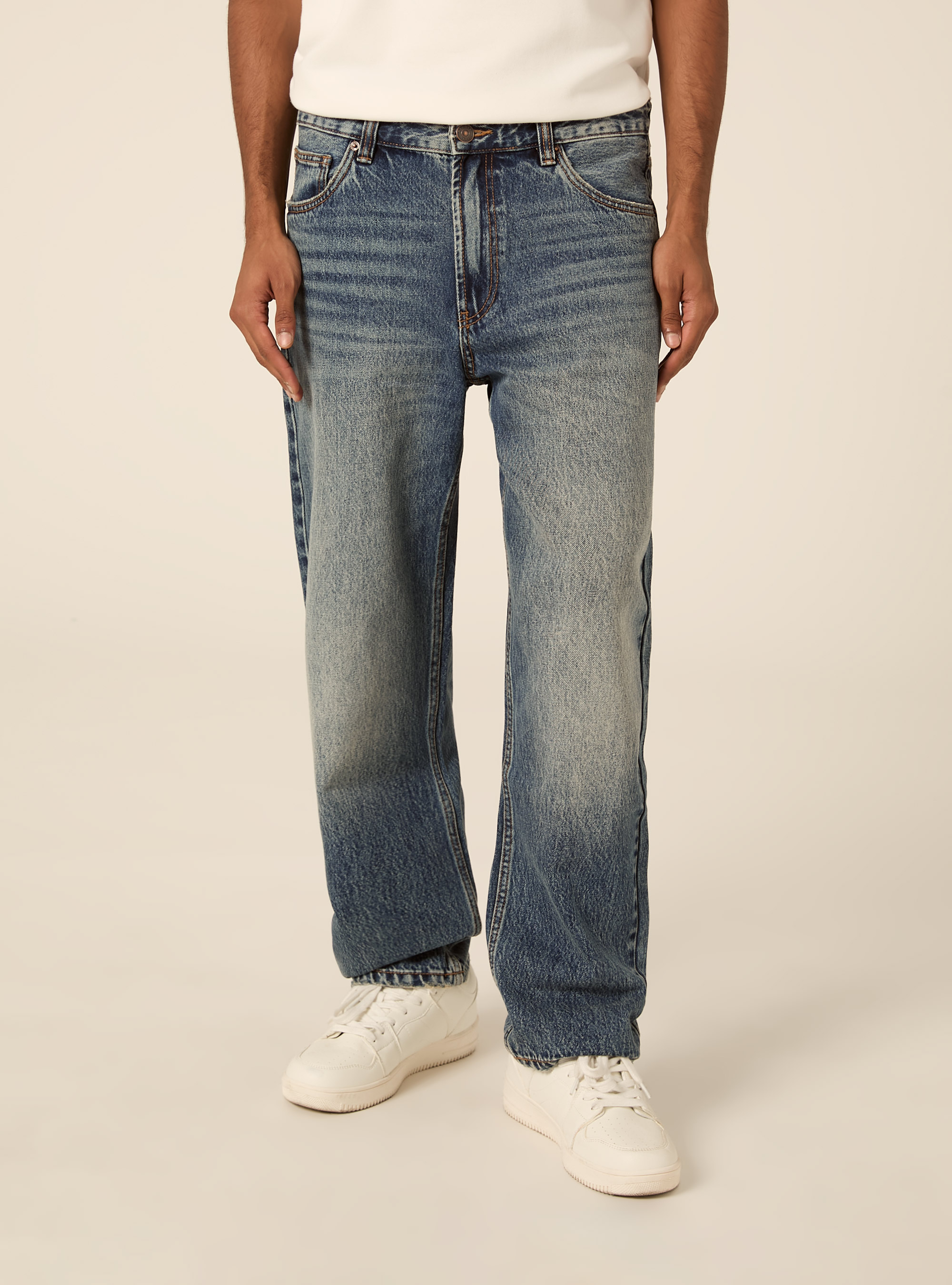 Vaqueros tapered fit, D101 BLUE MED OVERDYE