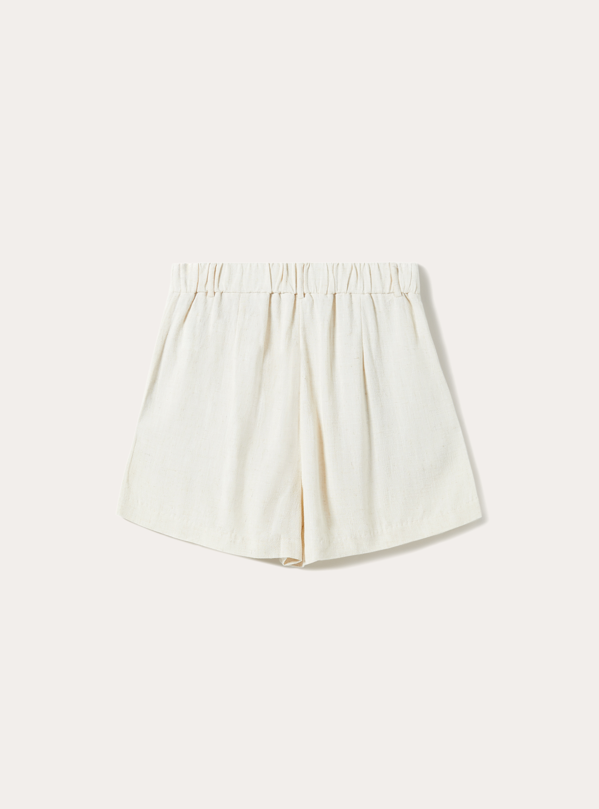 Linen blend soft shorts, MBG3 BEIGE MEL LIGHT