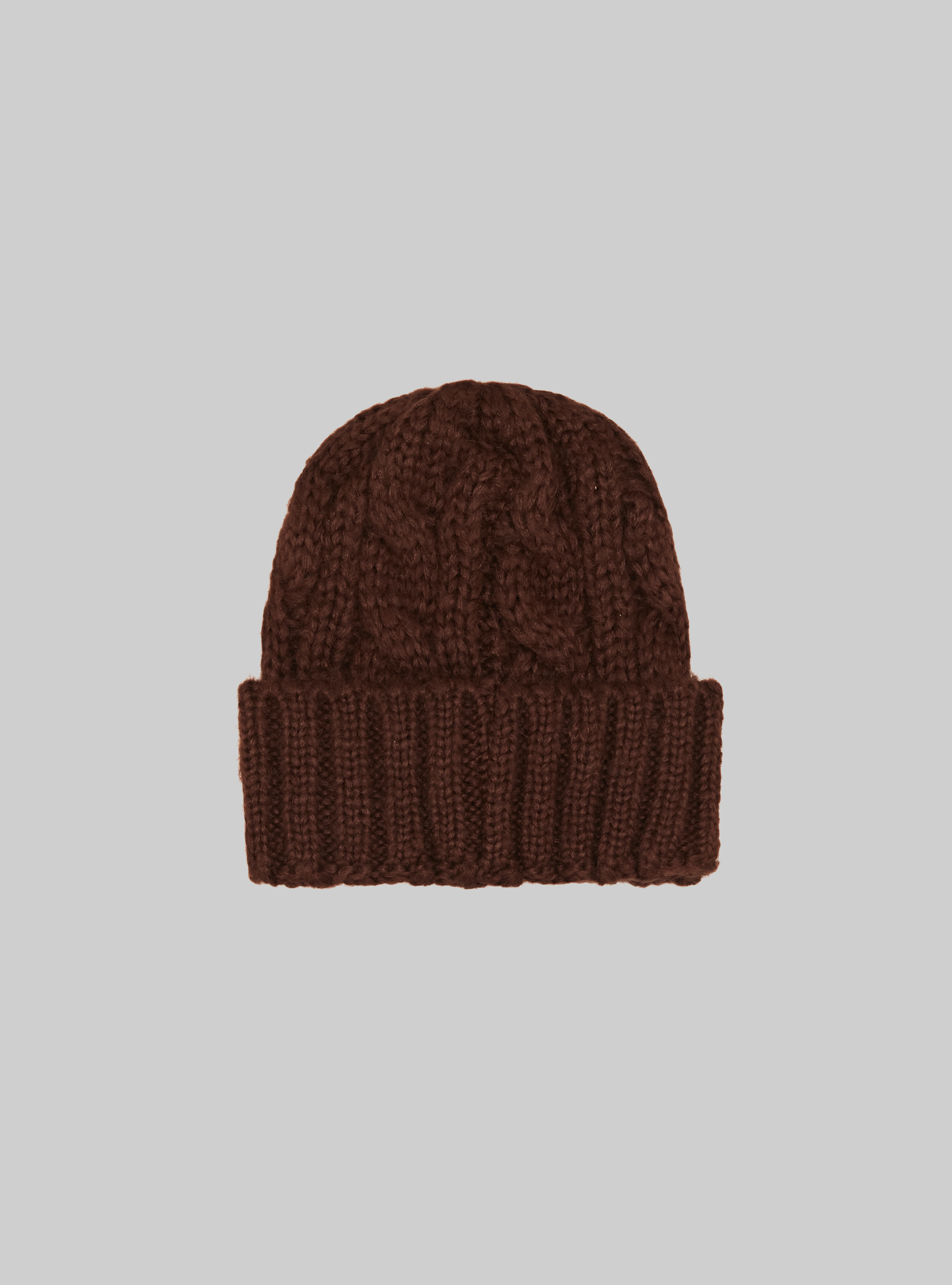 Cappello con trecce e patch, BR1 BROWN DARK