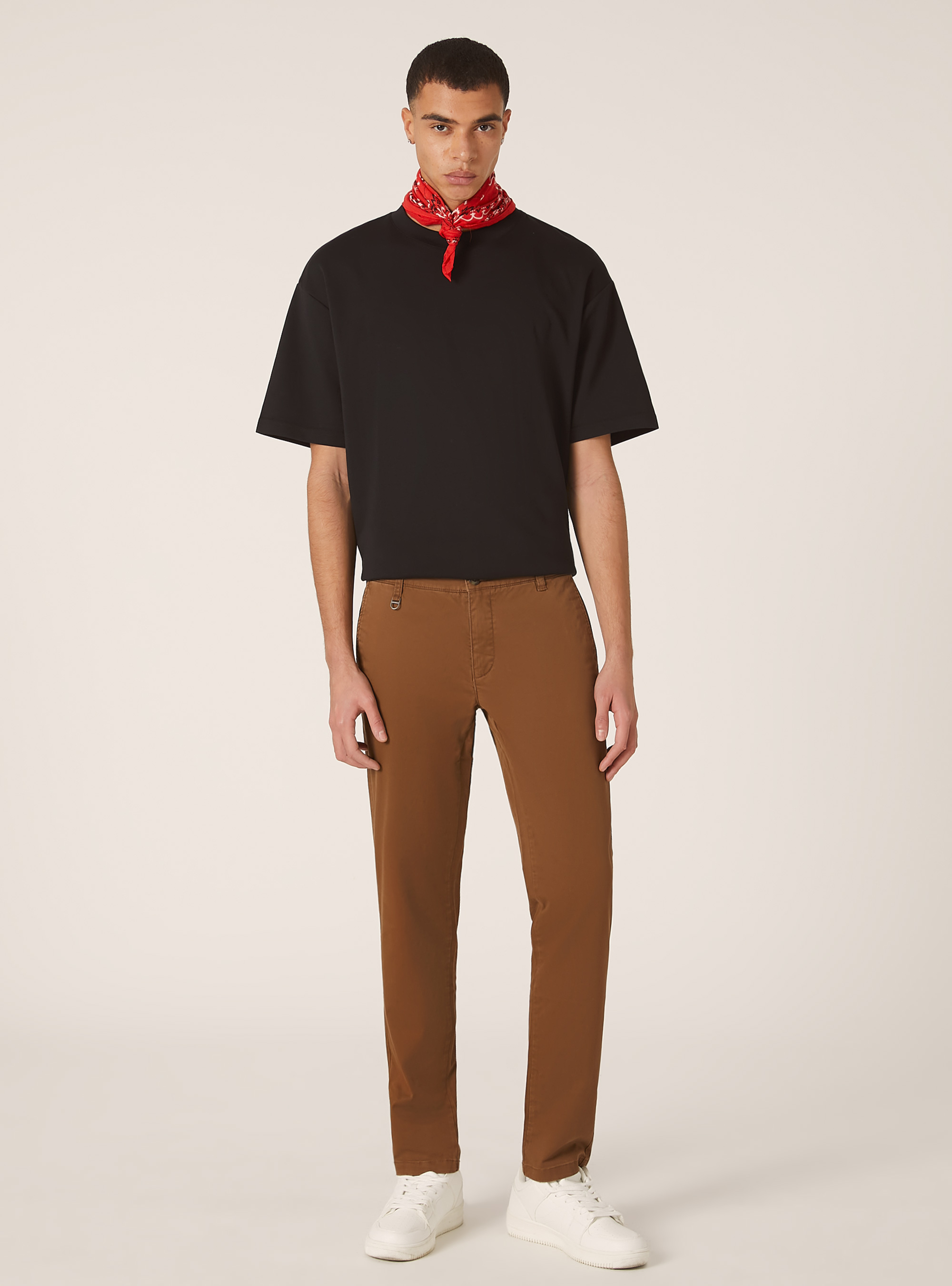 Skinny fit stretch twill chinos, BR2 BROWN MEDIUM