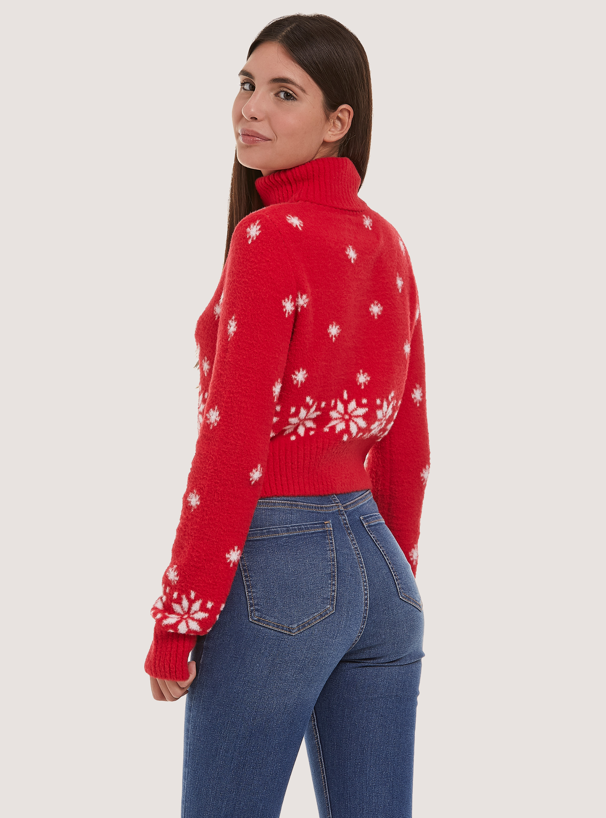 Cropped pullover Christmas Collection, RD2 RED MEDIUM