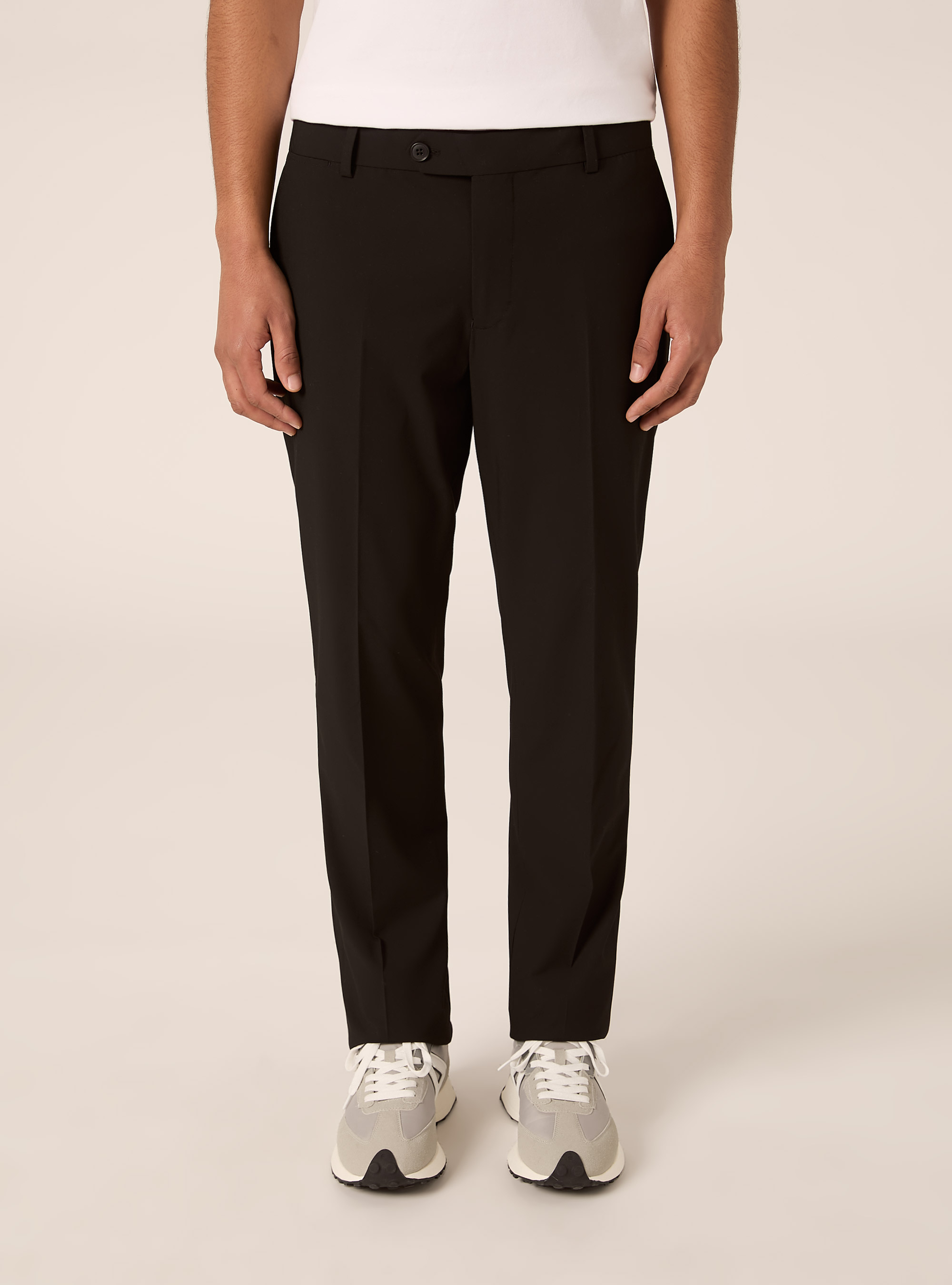 Plain trousers for suits, BK1 BLACK