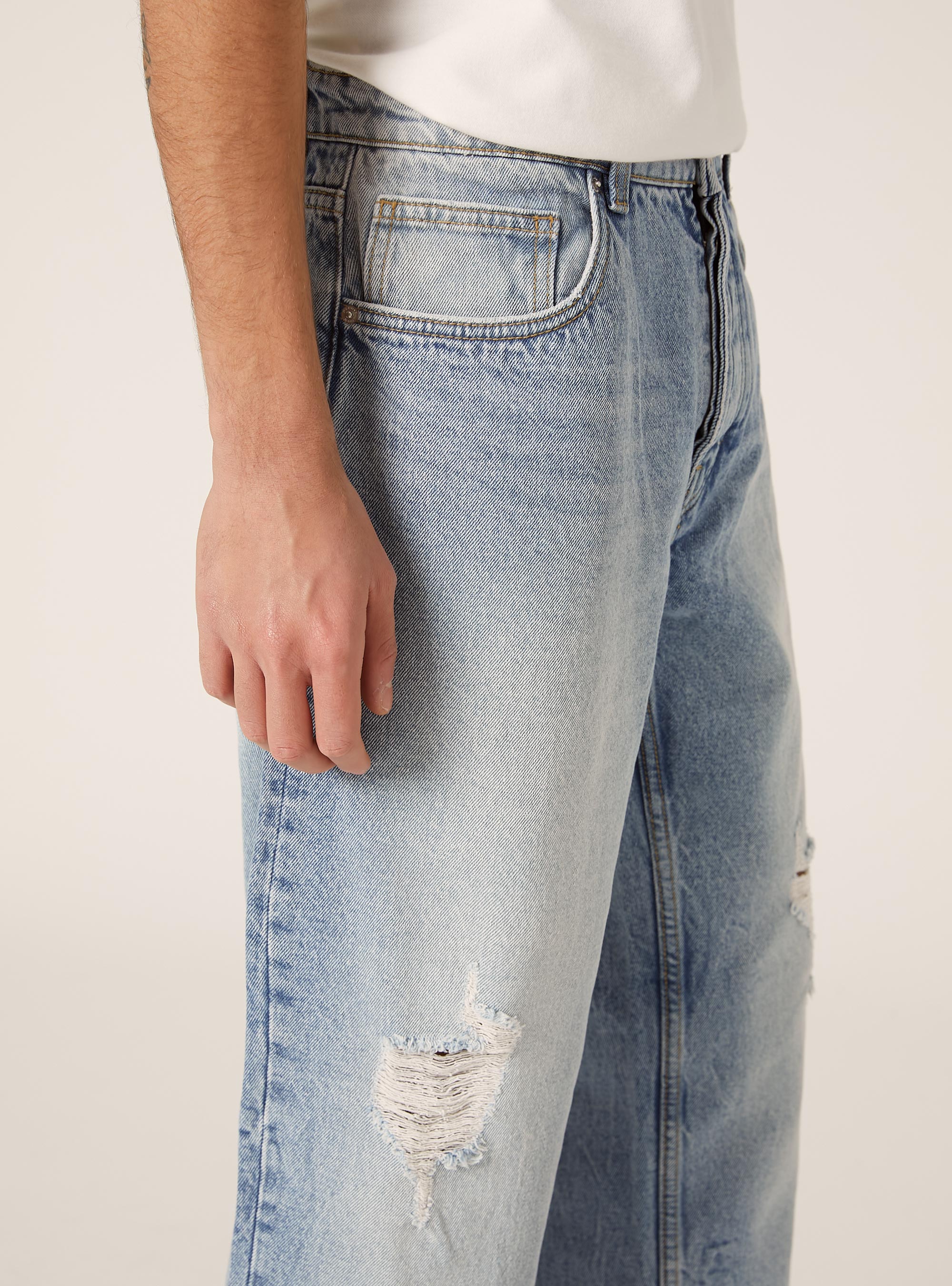 Jeans straight fit, D004 MEDIUM LIGHT BLUE