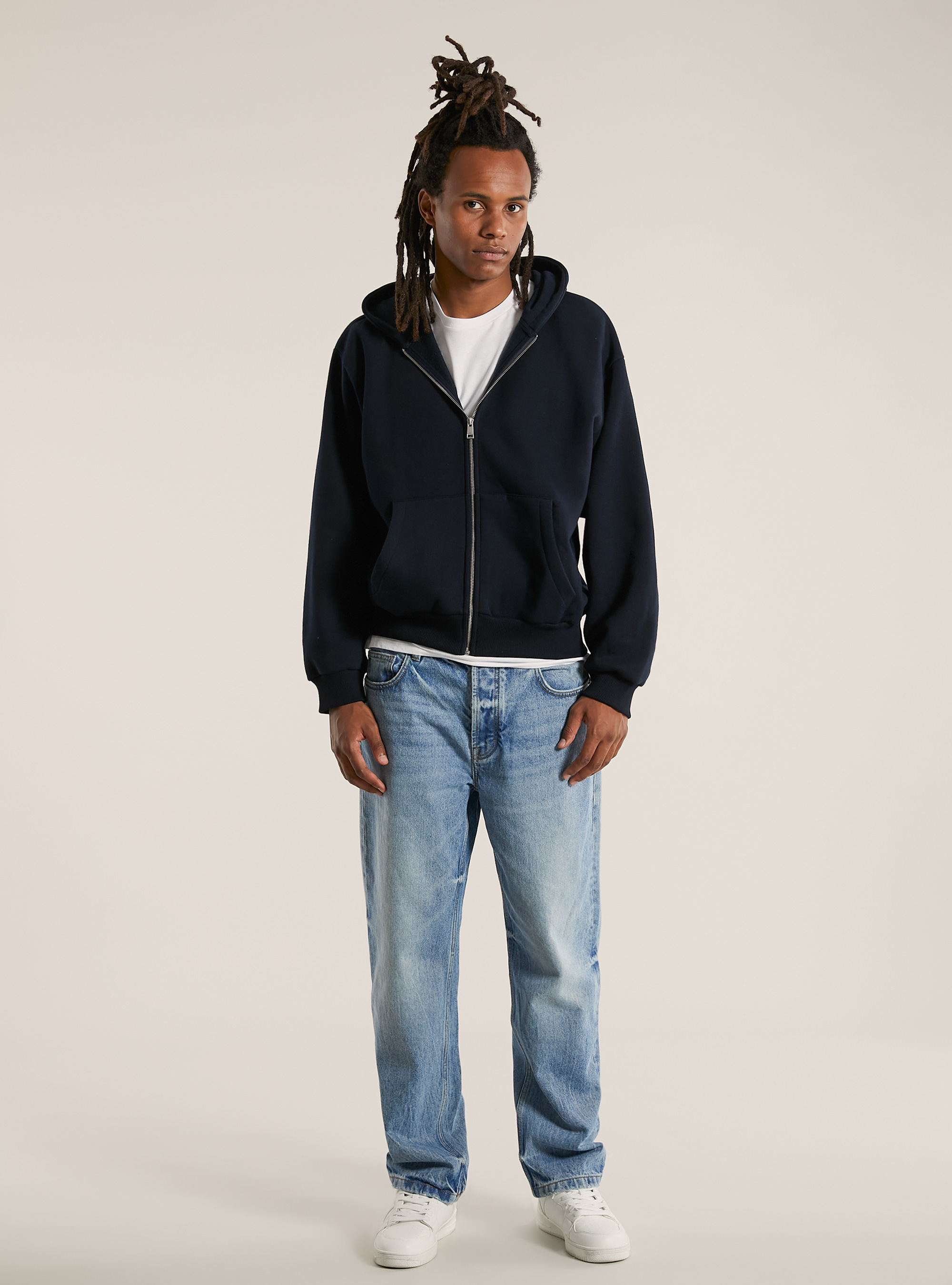 Boxy fit hoodie, NA1 NAVY DARK