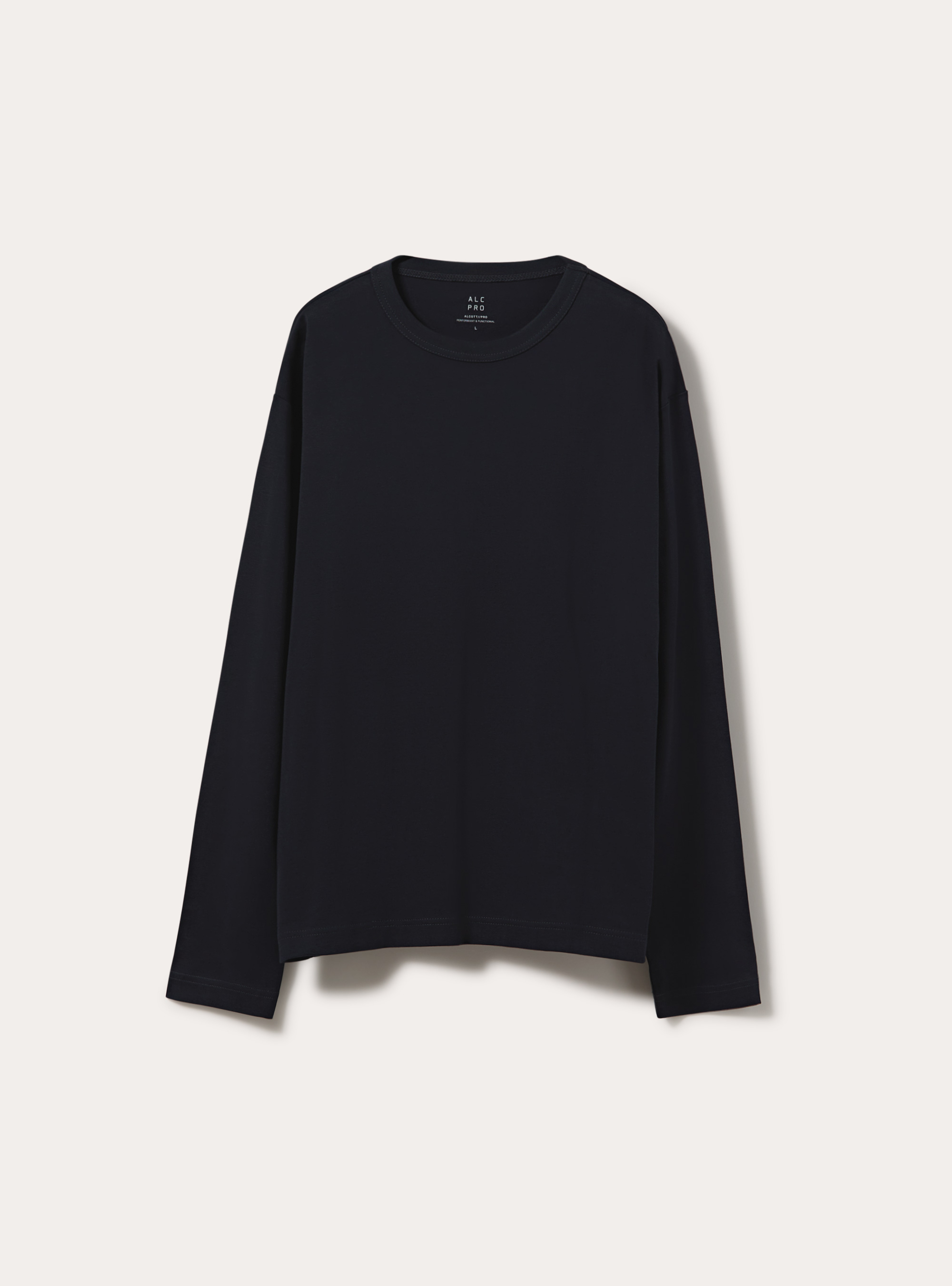 T-shirt a maniche lunghe in jersey interlock, NA1 NAVY DARK