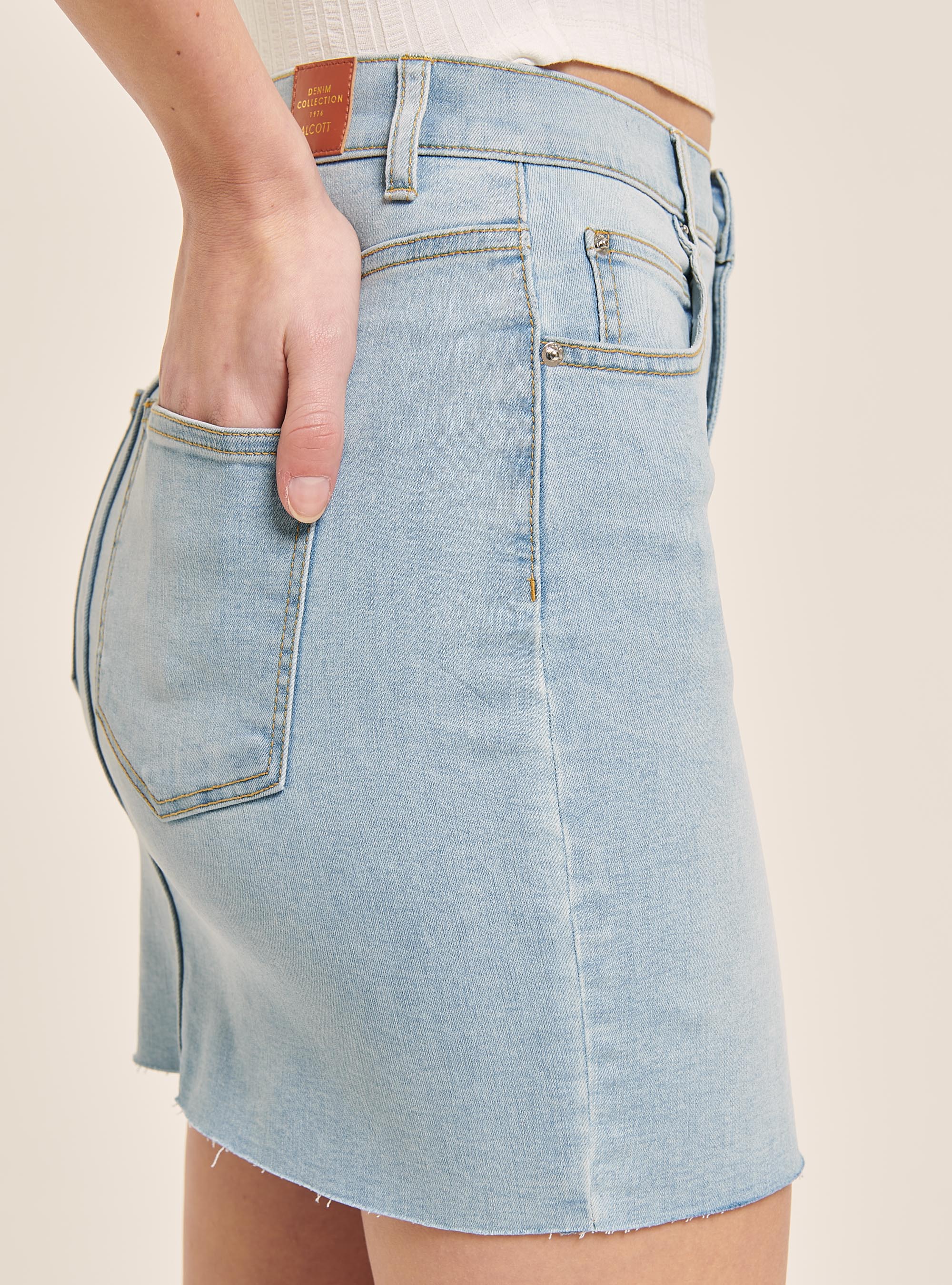 Stretch-Jeansminirock, C272 BLUE