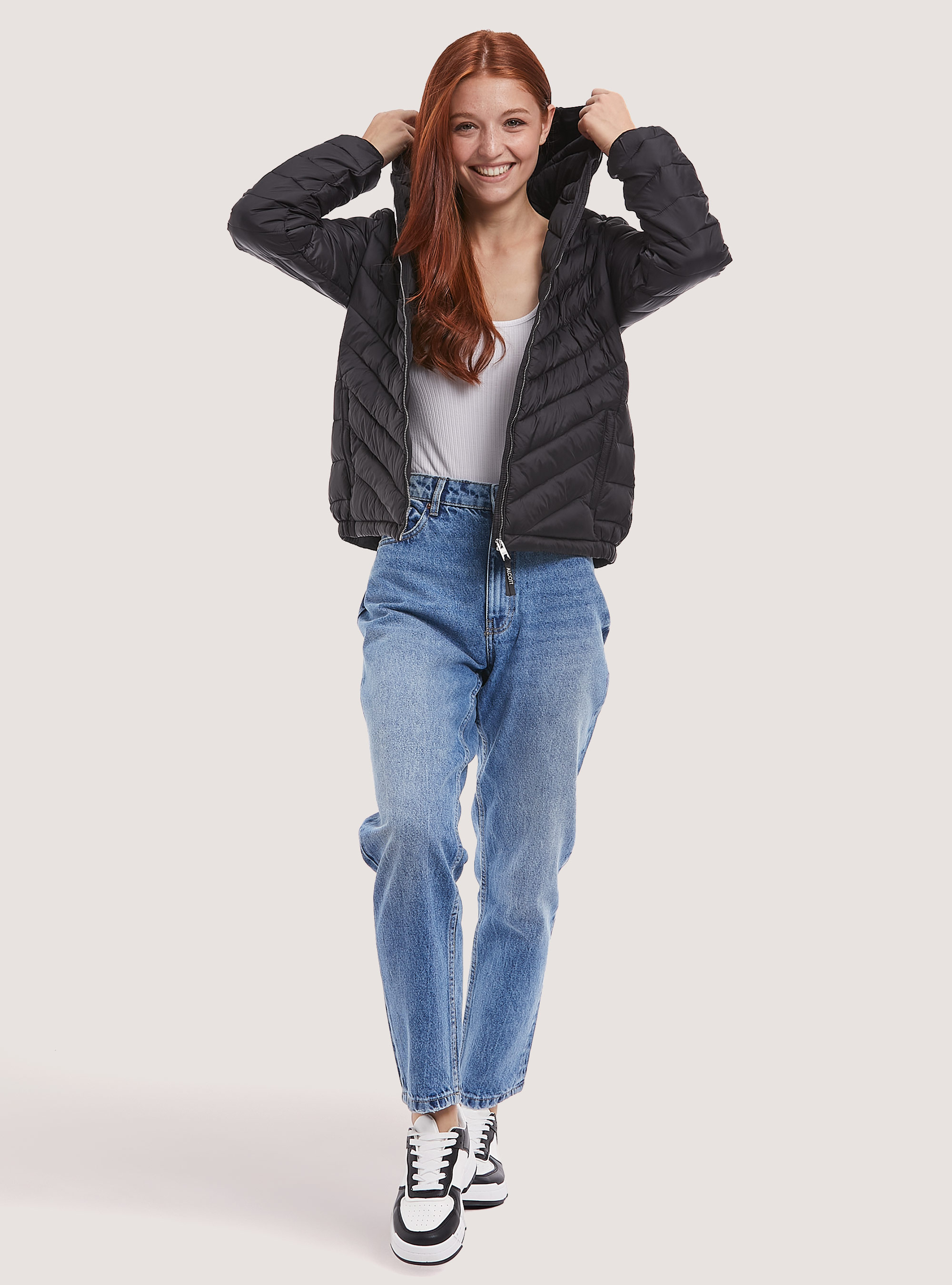 Chaqueta con acolchado reciclado, BK1 BLACK