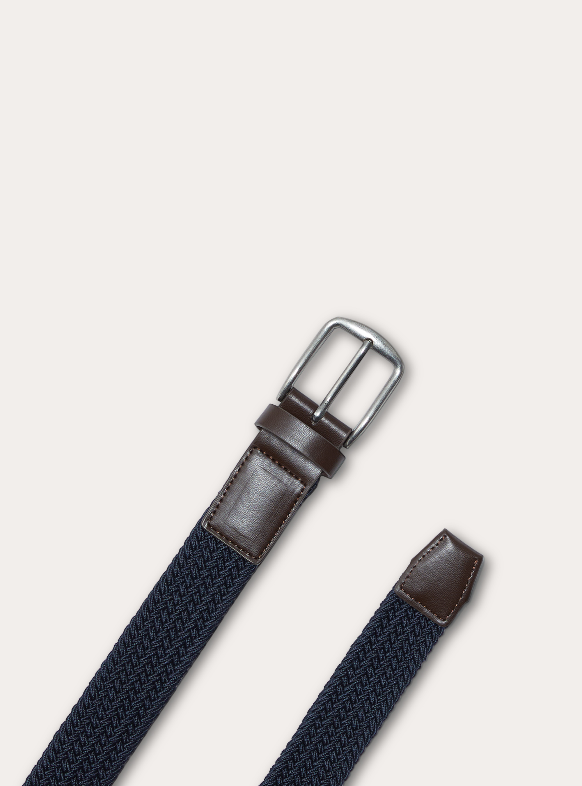 Cintura intrecciata elastica tinta unita, NA1 NAVY DARK