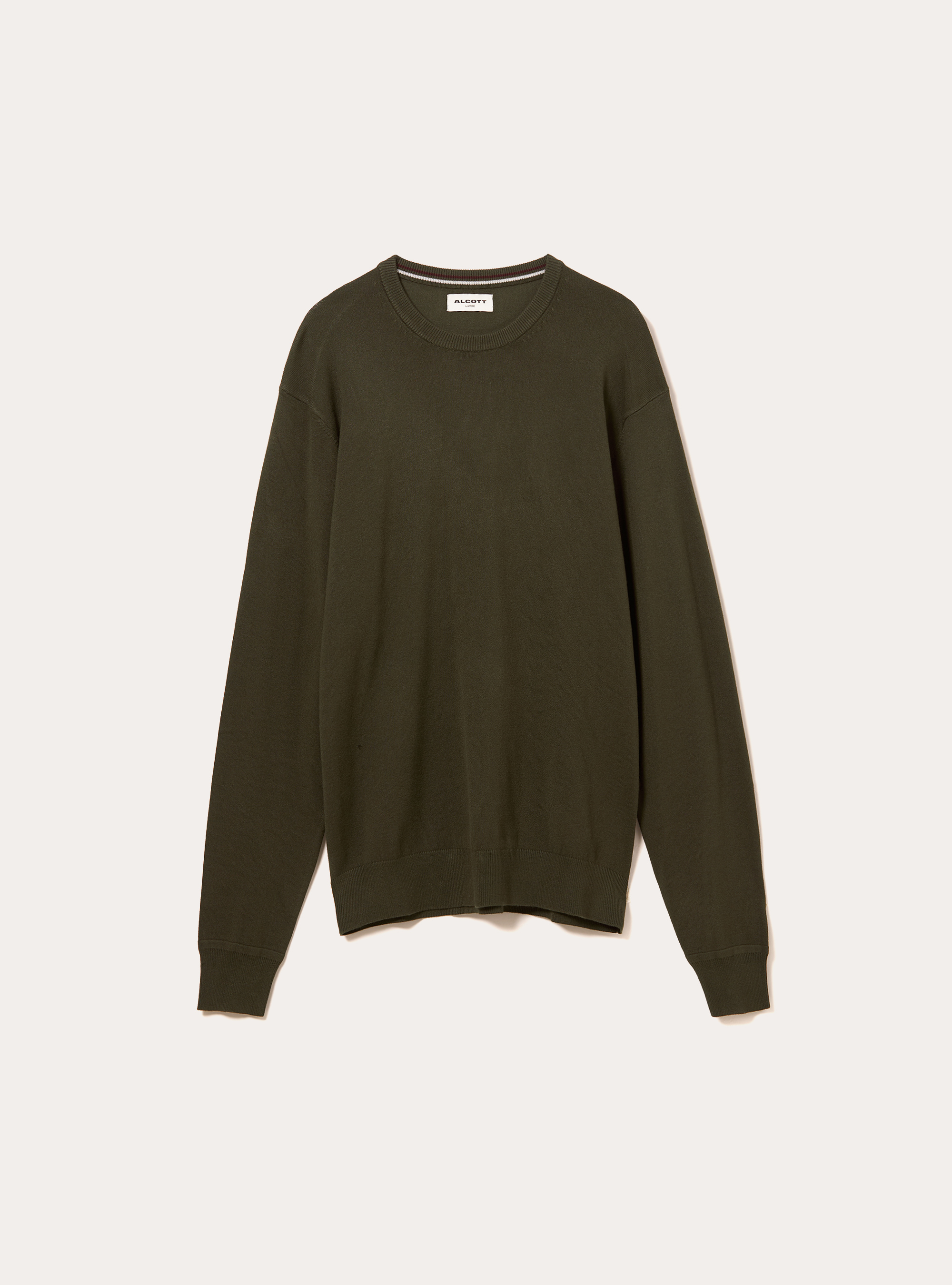 Jersey de cuello redondo de viscosa Ecovero, KY1 KAKY DARK