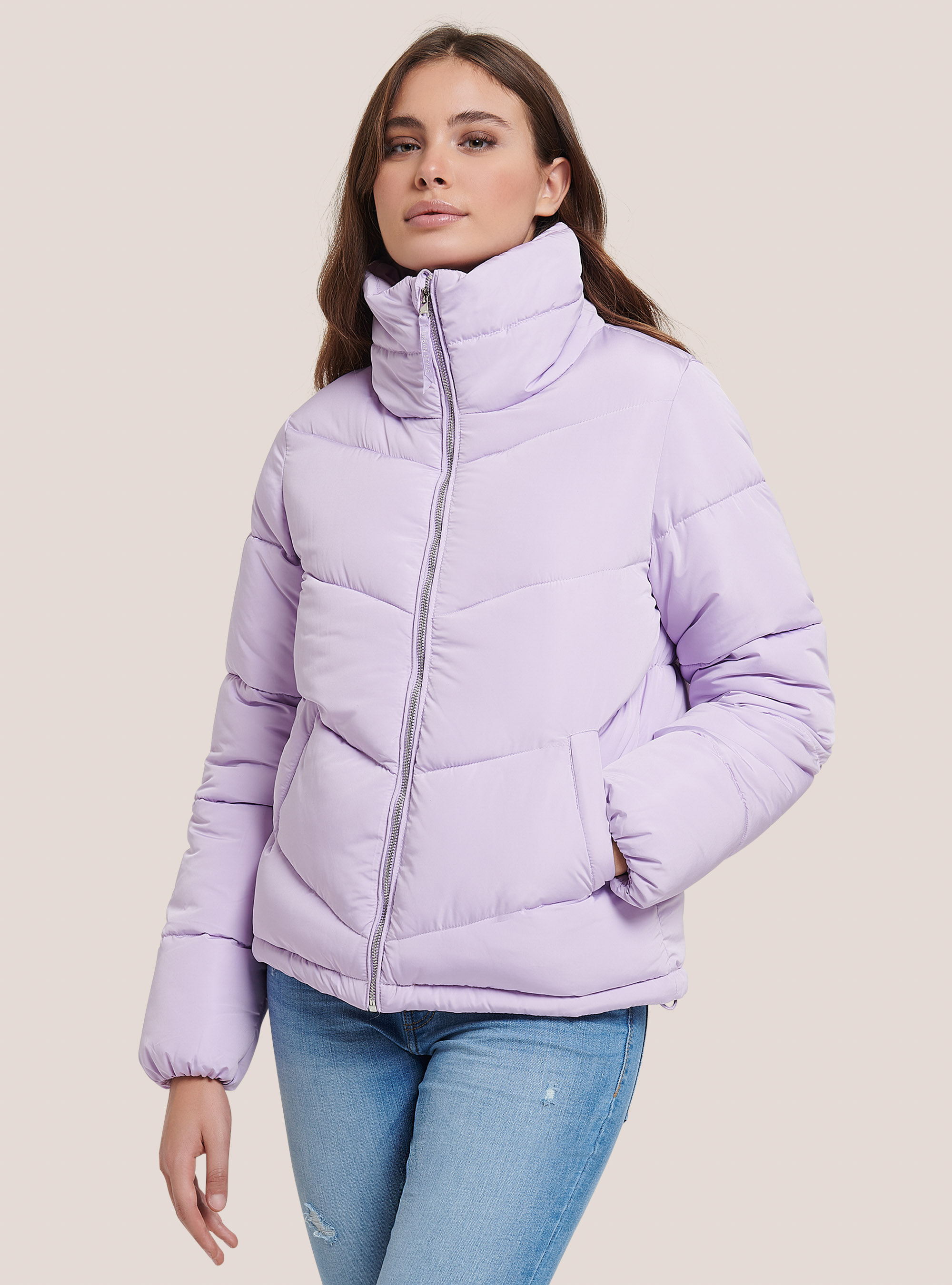 puffy purple jacket