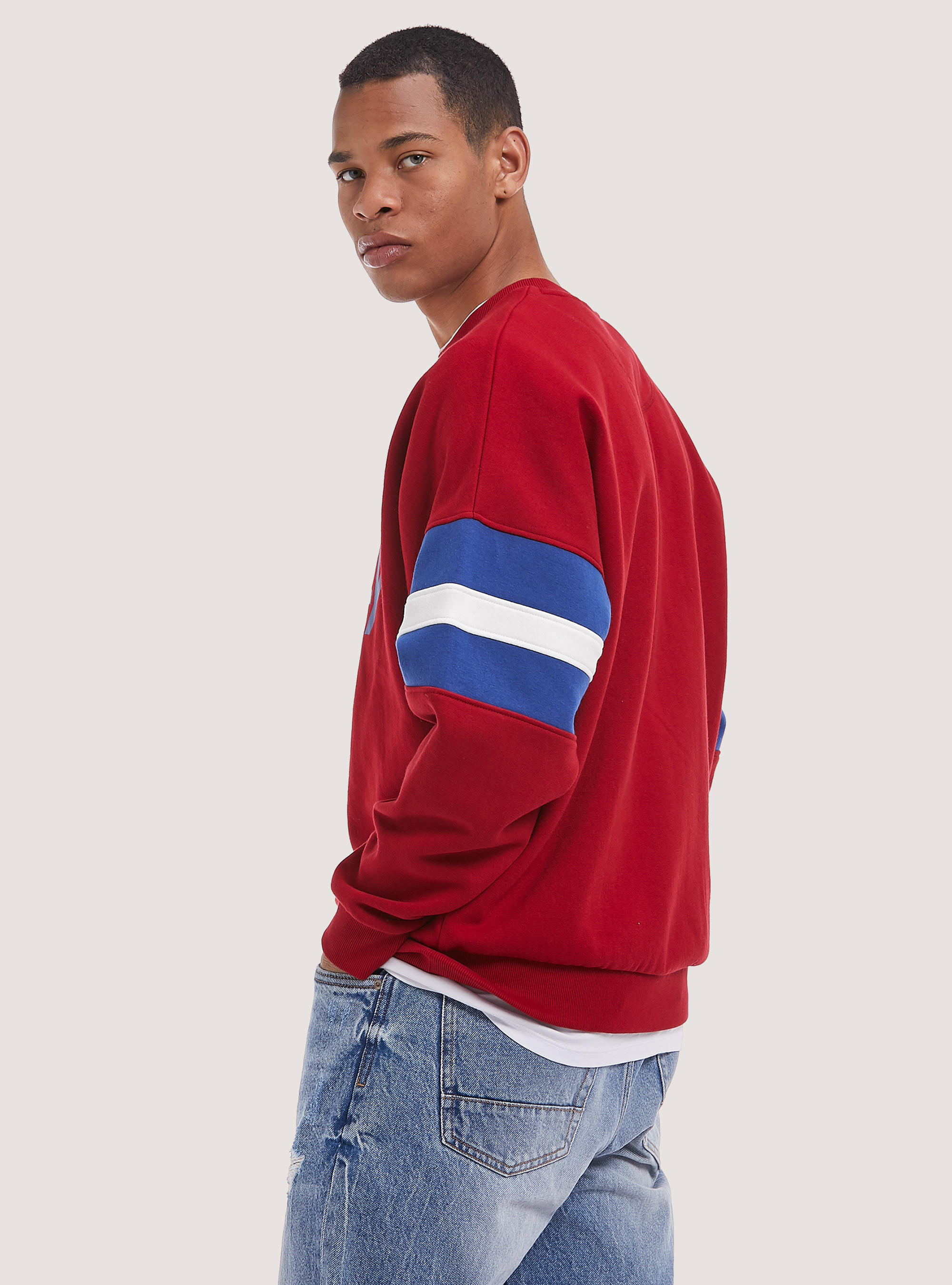 Varsity print sweatshirt, RD2 RED MEDIUM