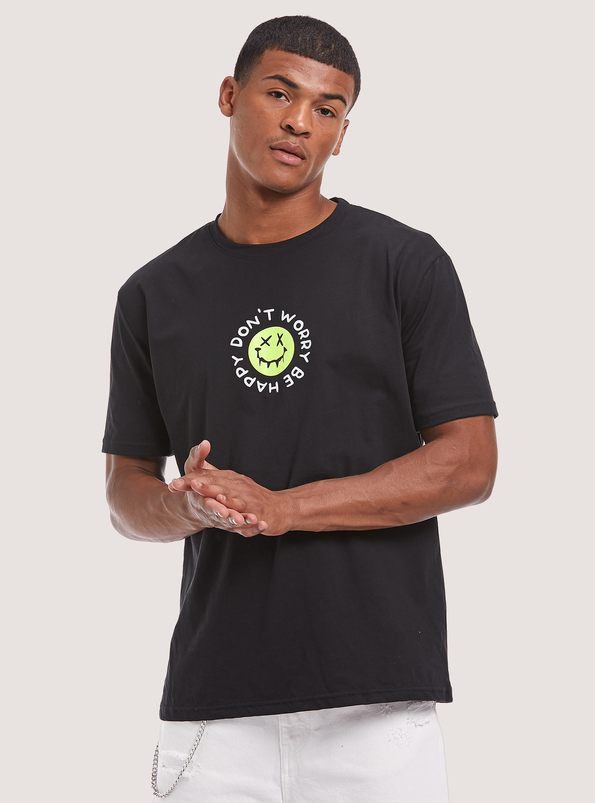 T-shirt with Smile Collection print, BK1 BLACK