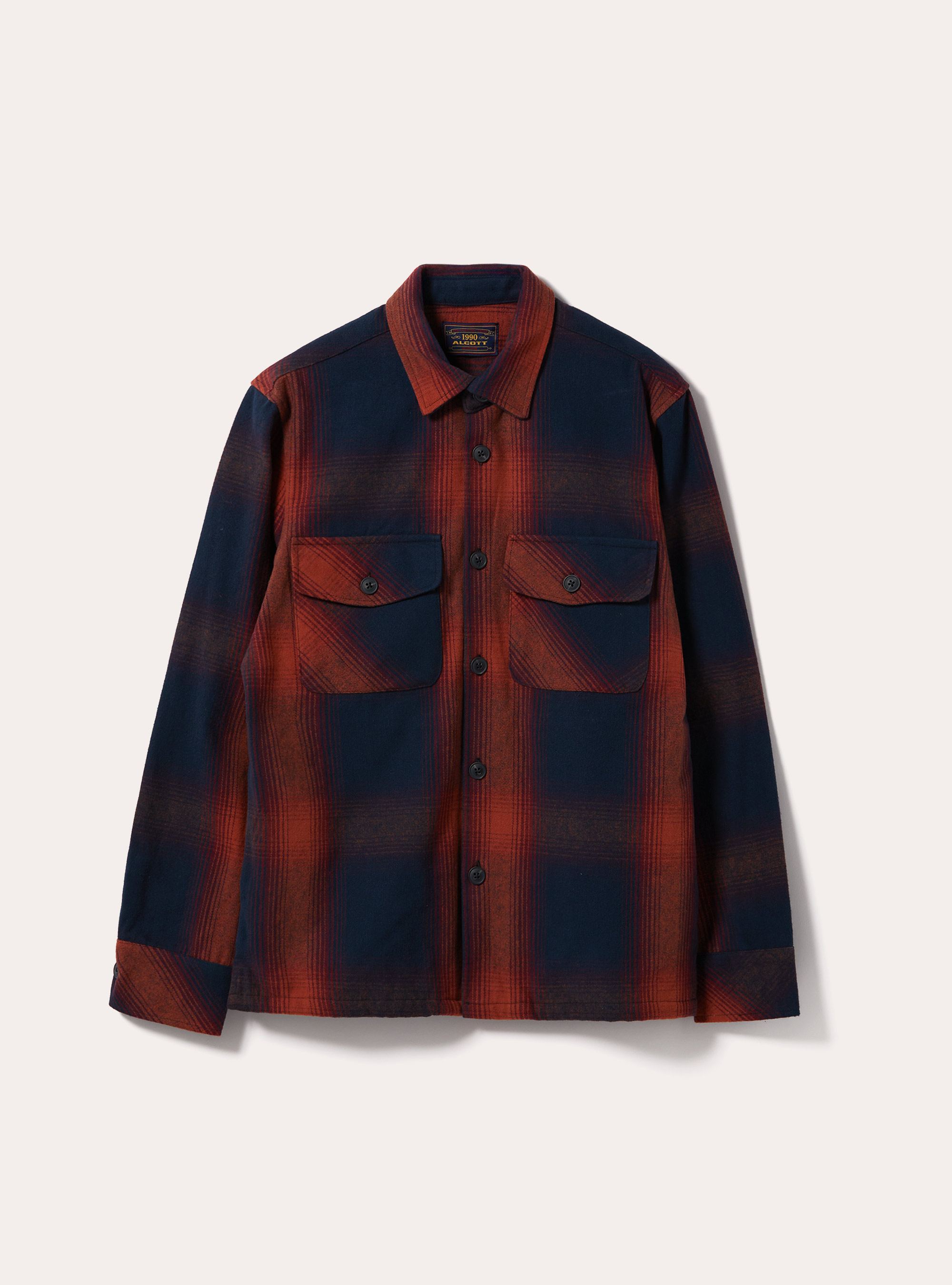 Checked shirt jacket, OR1 ORANGE DARK