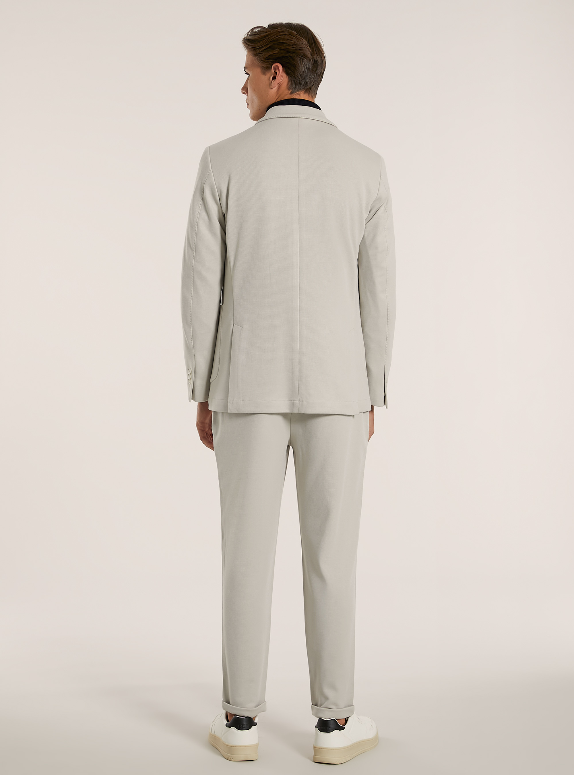 Giacca monopetto con texture a nido d'ape, BG2 BEIGE MEDIUM