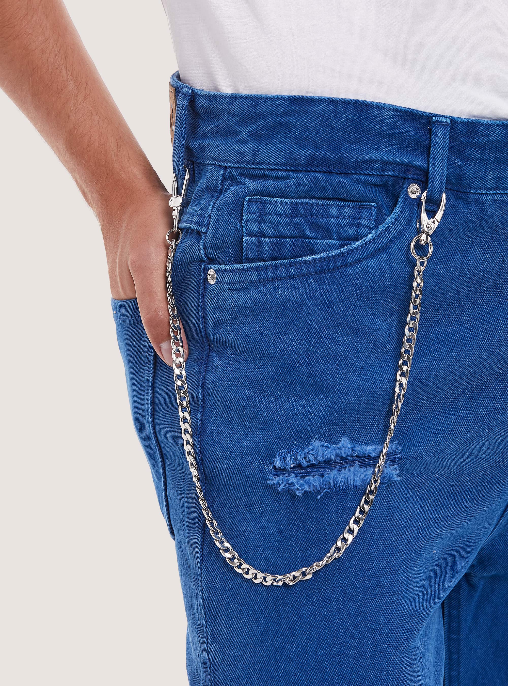 Relaxed fit jeans with chain, RY2 ROYALE MEDIUM