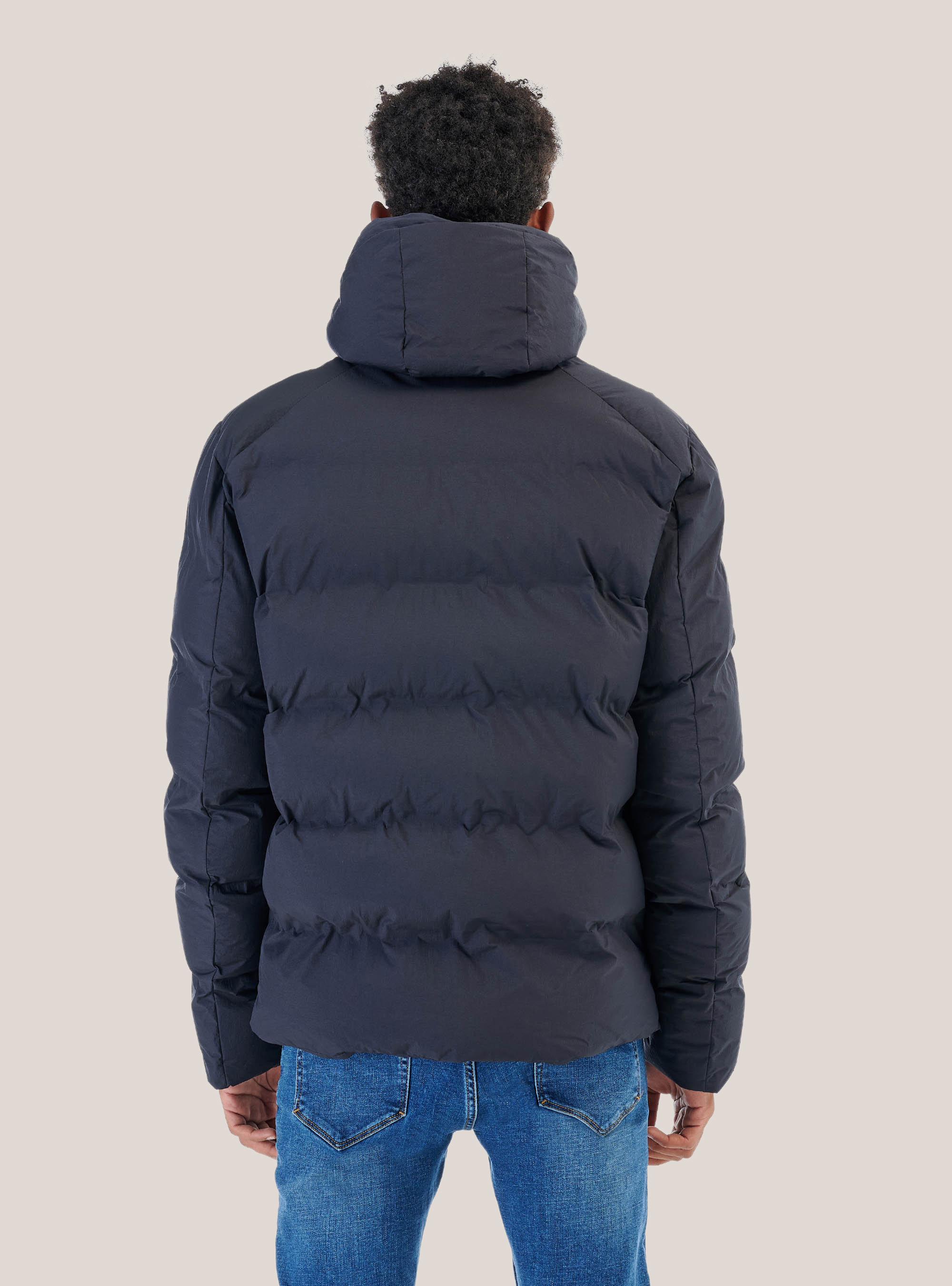 Blouson thermosoudé avec capuche, C2280 NAVY