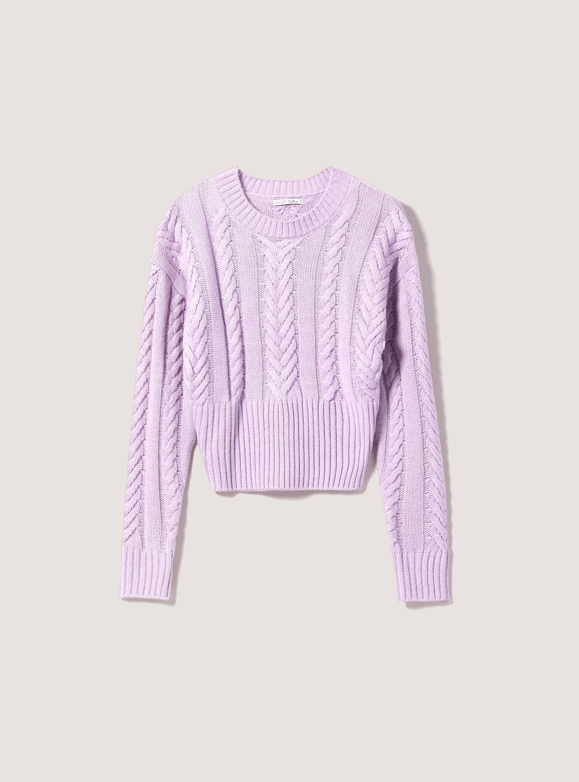 Pull-over court avec tresses, C3303 LILLAC