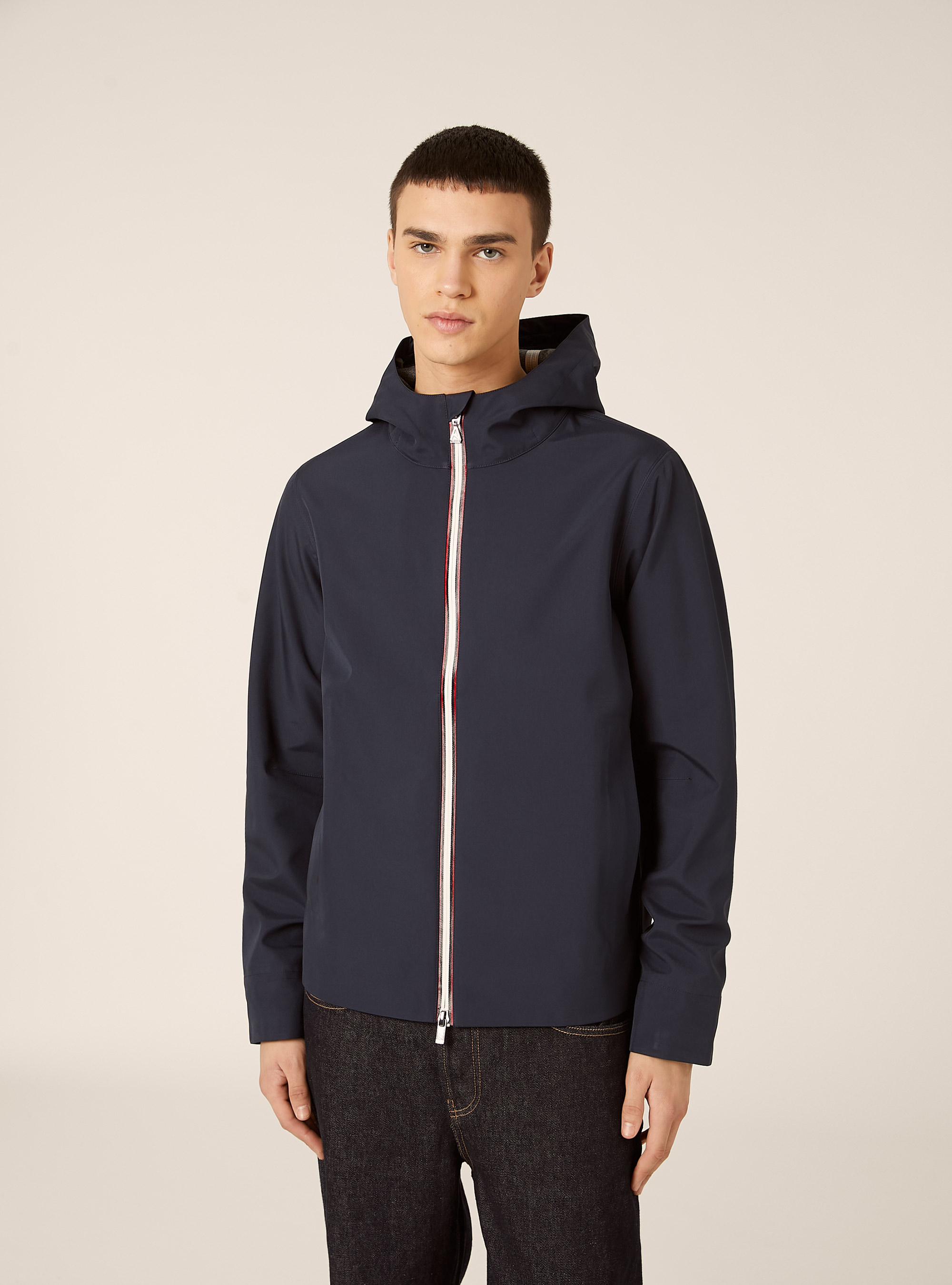 Giubbotto con cappuccio  antivento, NA1 NAVY DARK