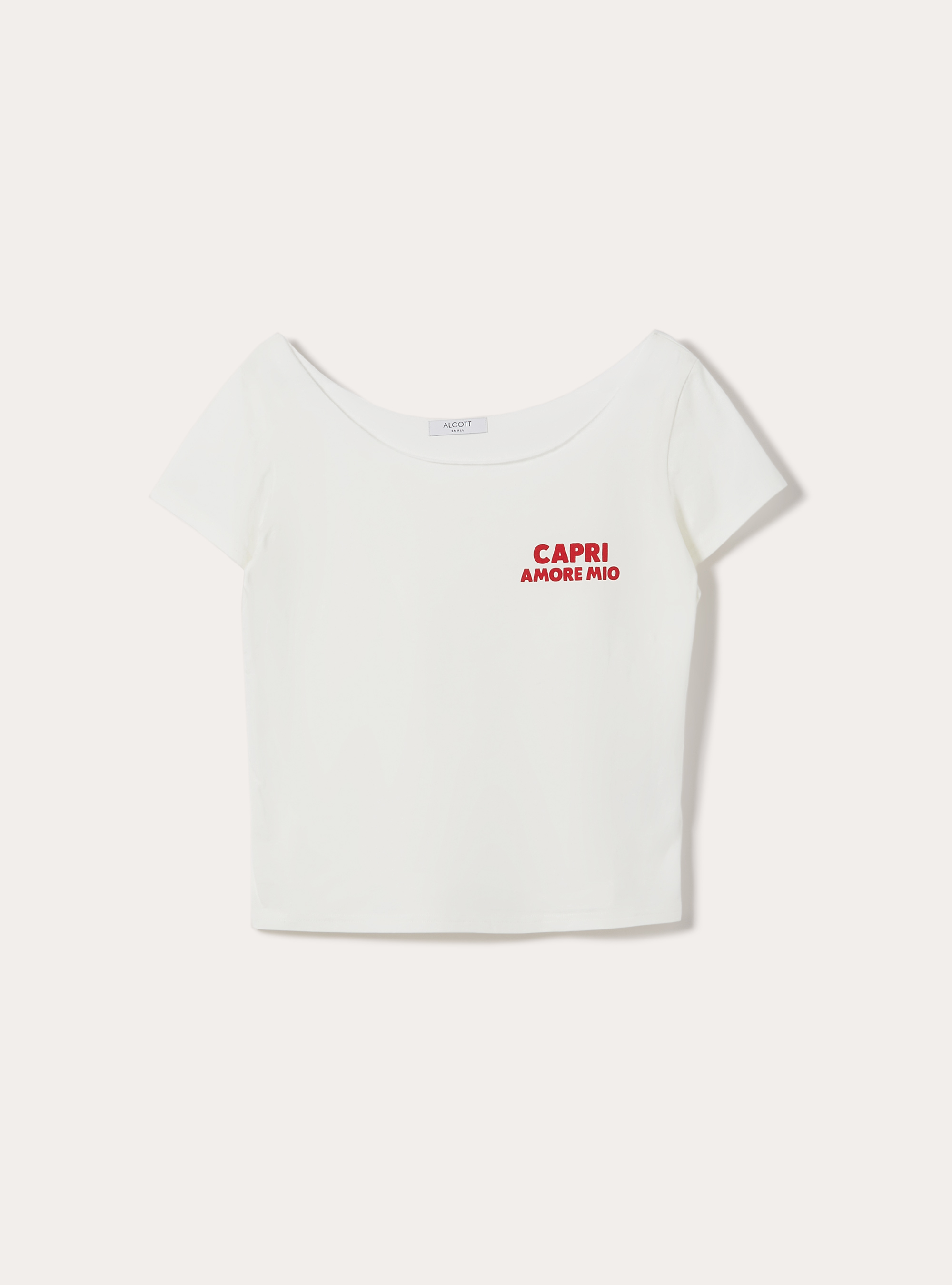 Boat Neck T-Shirt, WH2 WHITE