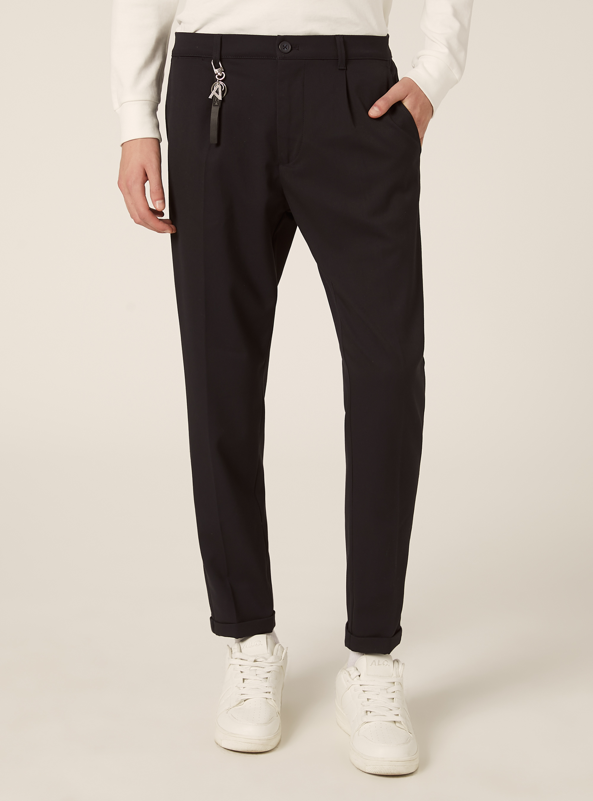 Classic slim-fit trousers, NA1 NAVY DARK