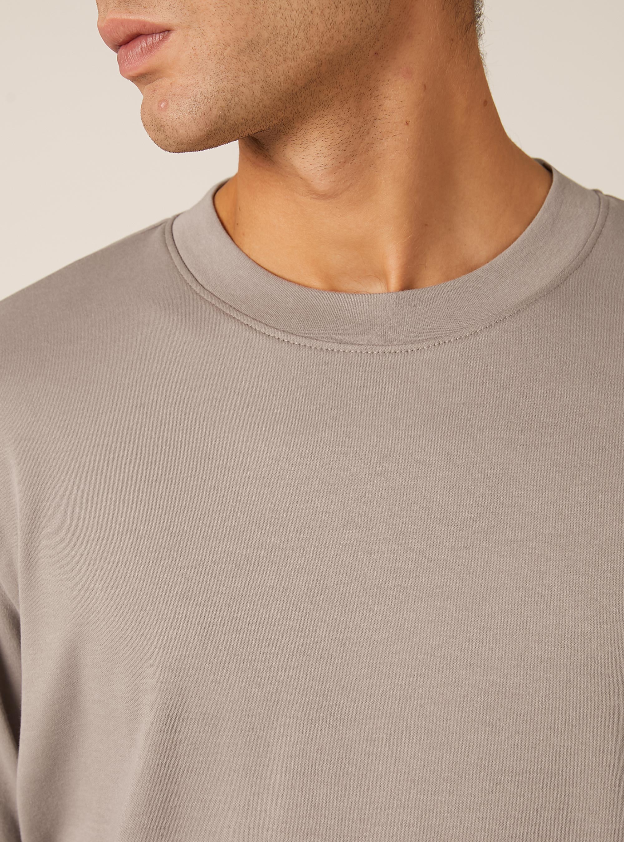 Long-sleeved cotton T-shirt, GY2 GREY MEDIUM