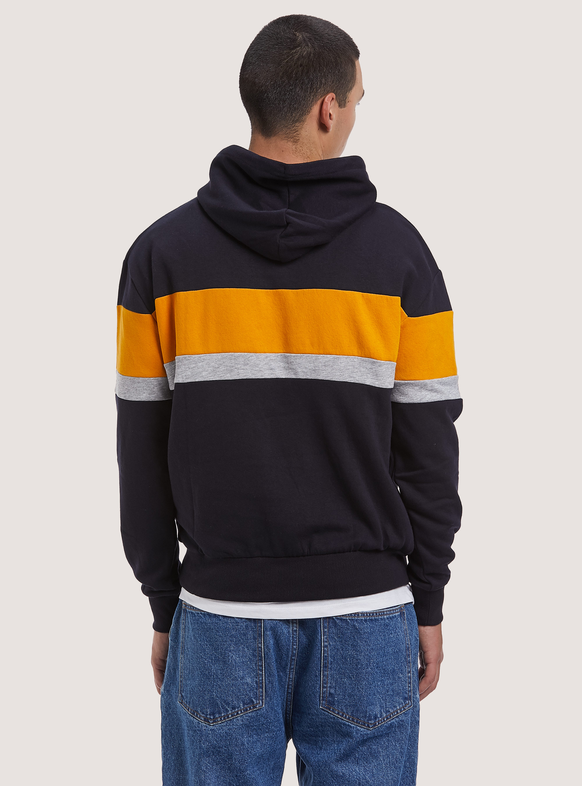 Felpa in cotone con stampa, BLU MARINO