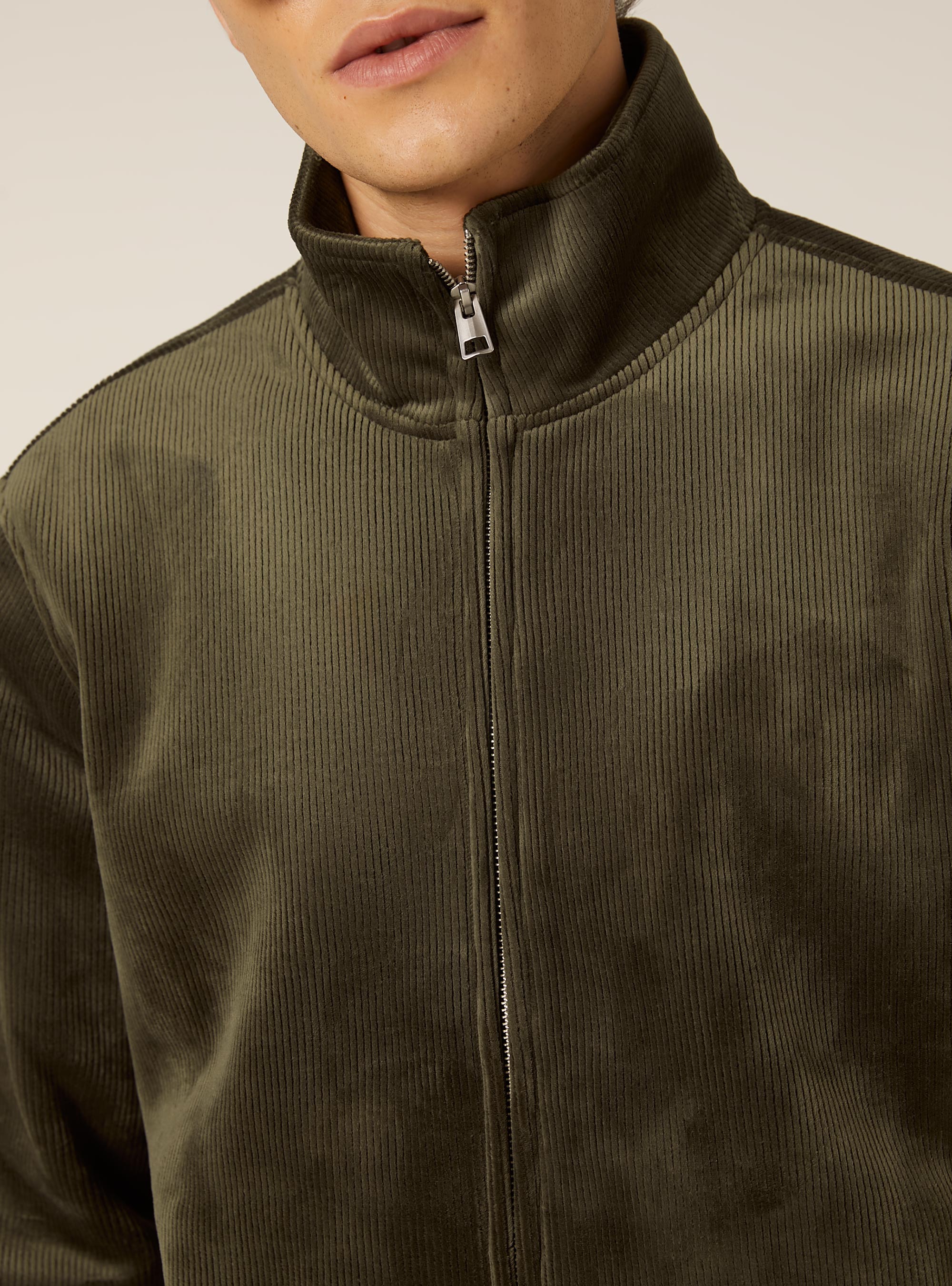 Sudadera con cremallera de pana, KY2 KAKY MEDIUM