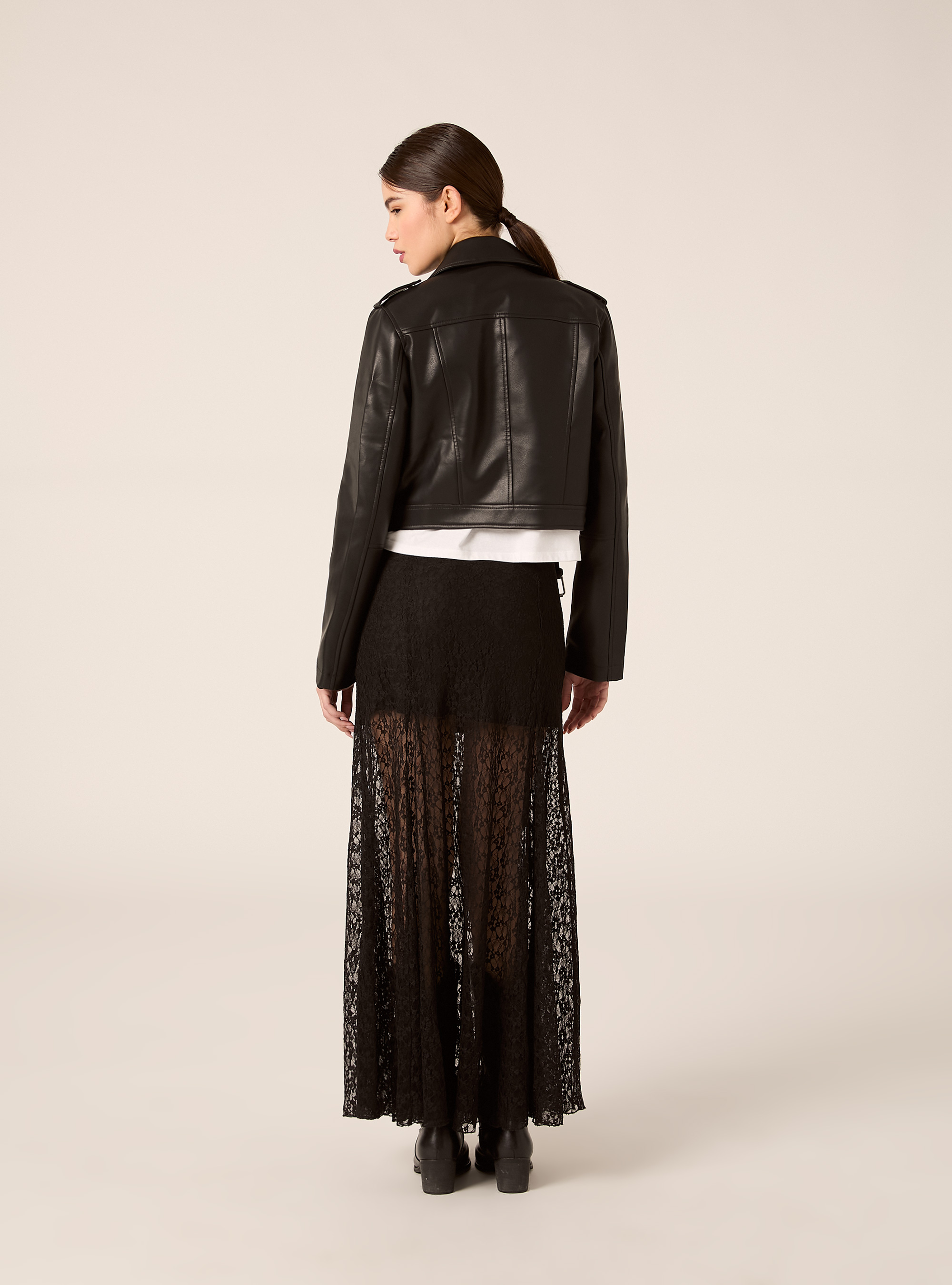 Gonna midi in pizzo, BK1 BLACK