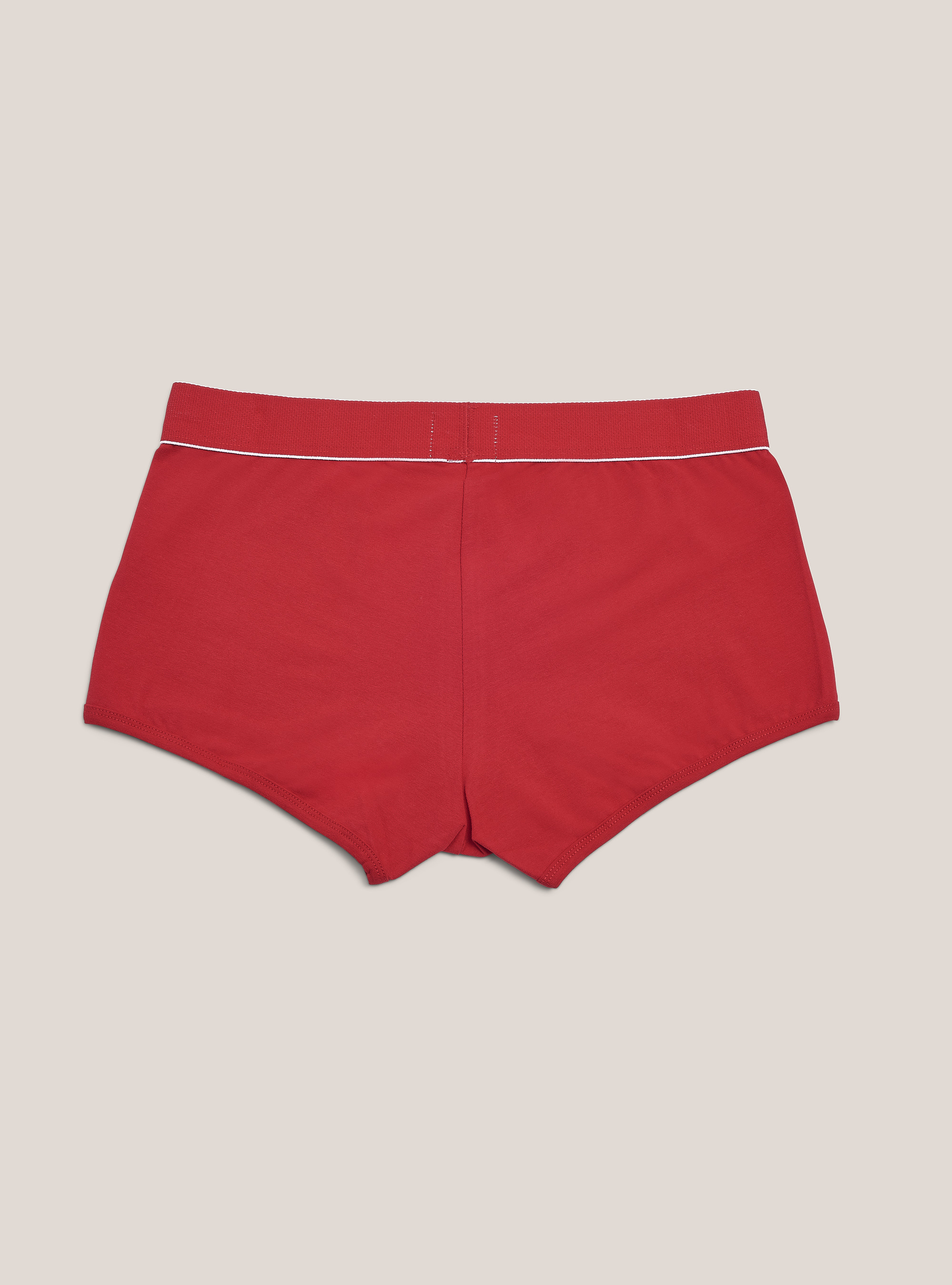Boxer in cotone elasticizzato con logo, RED