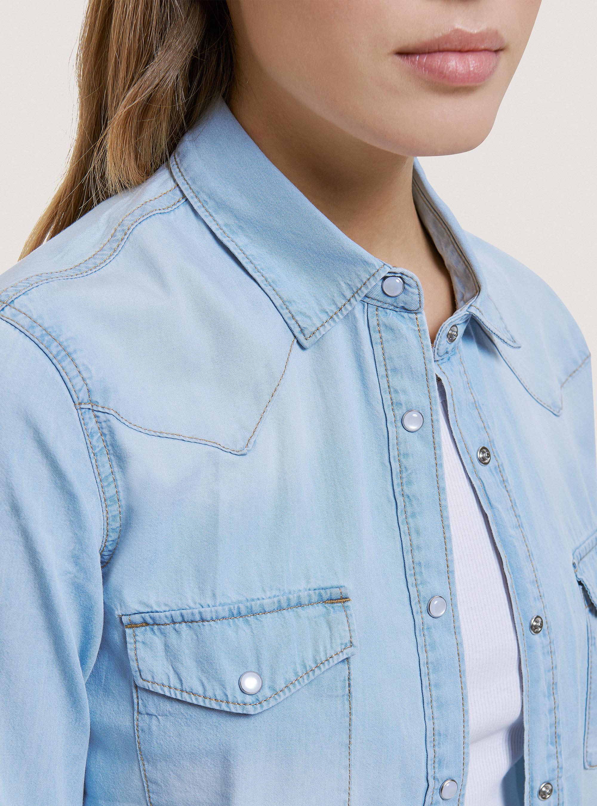Denim shirt, AZURE