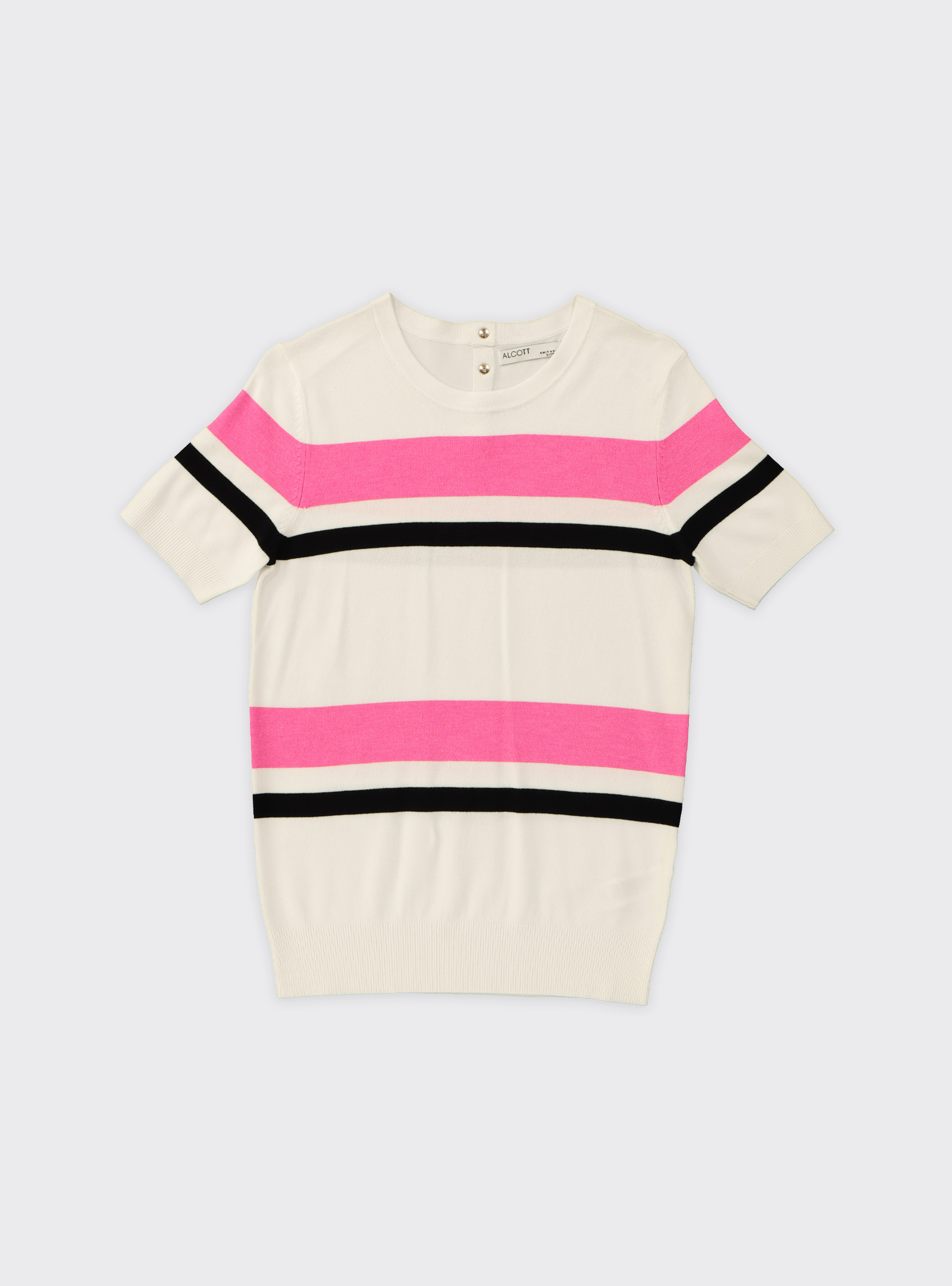 PULLOVER MIT KURZEN ÄRMELN, C099 WHITE