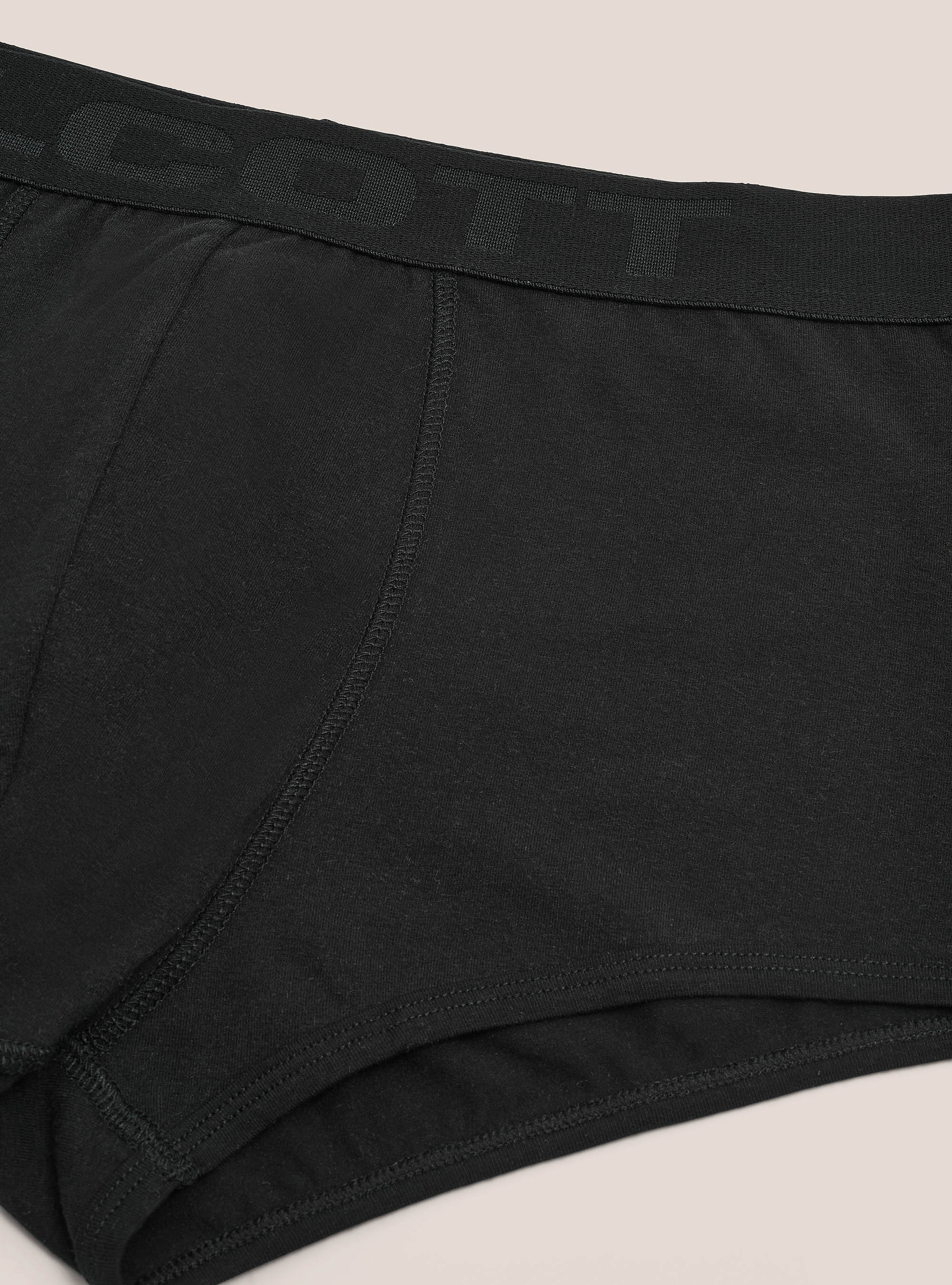 Boxer in cotone elasticizzato con logo, C101 BLACK