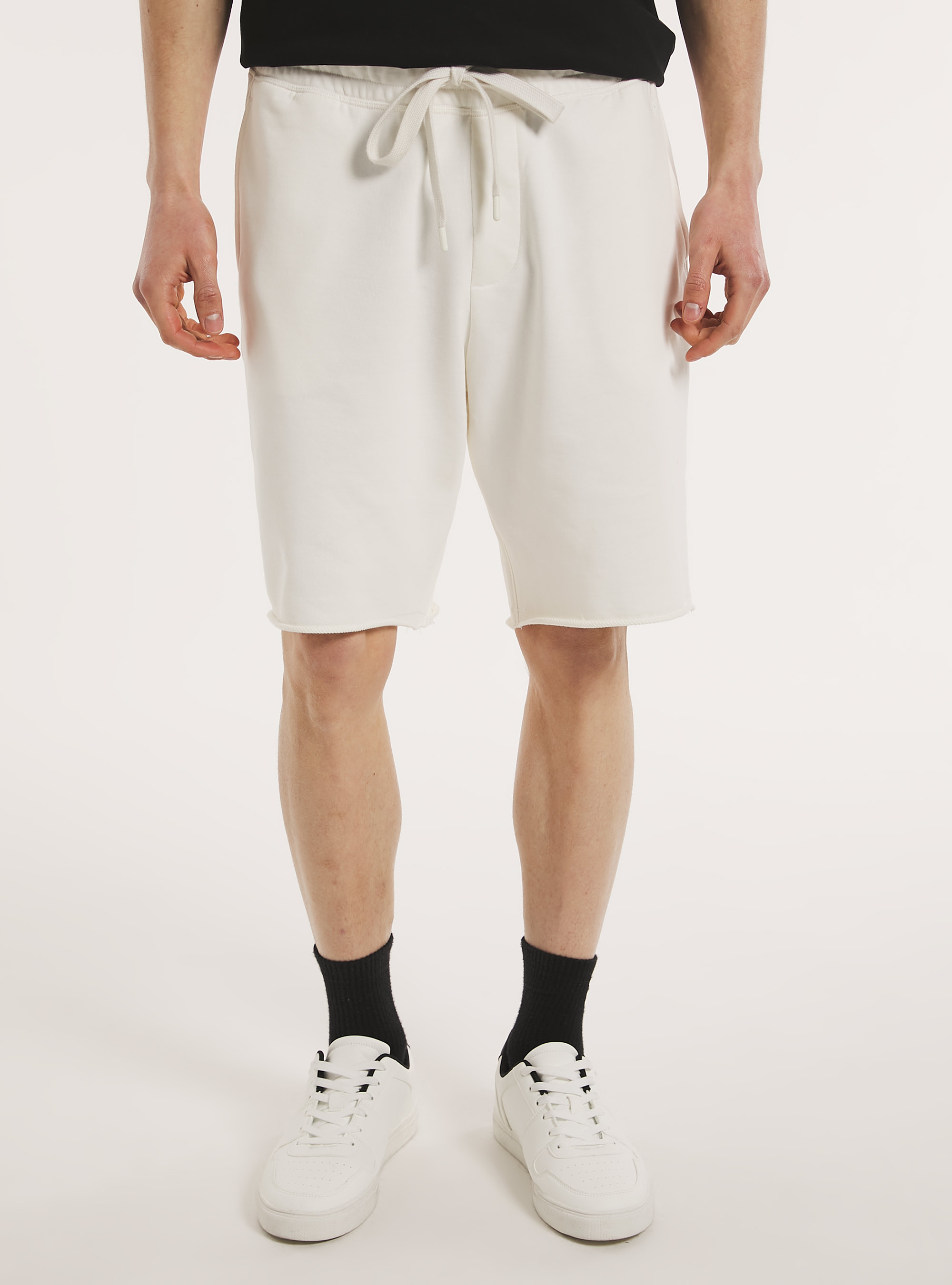 Bermuda jogger de algodón, WH1 OFF WHITE