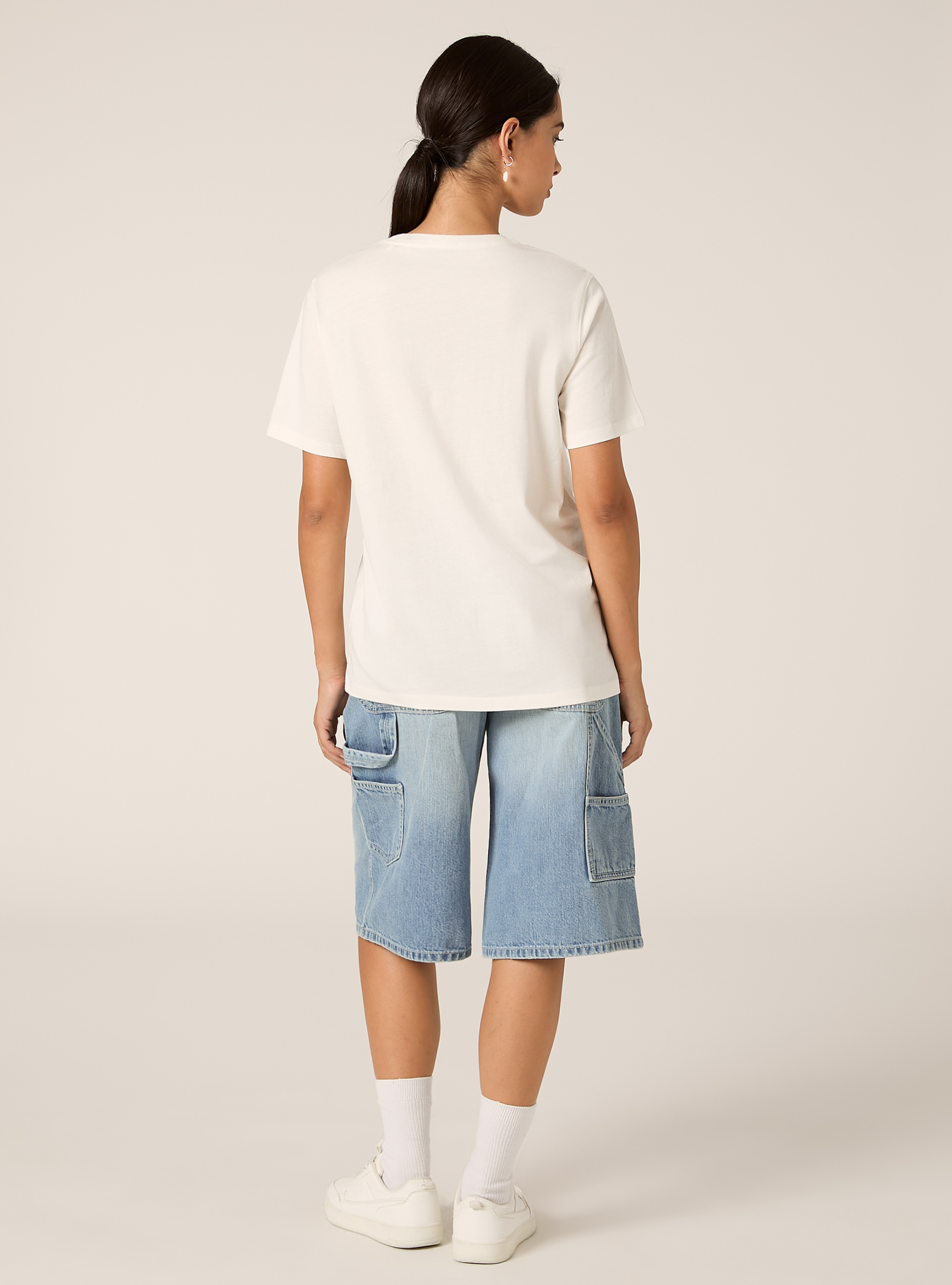 T-shirt regular con stampa capri heart, WH2 WHITE