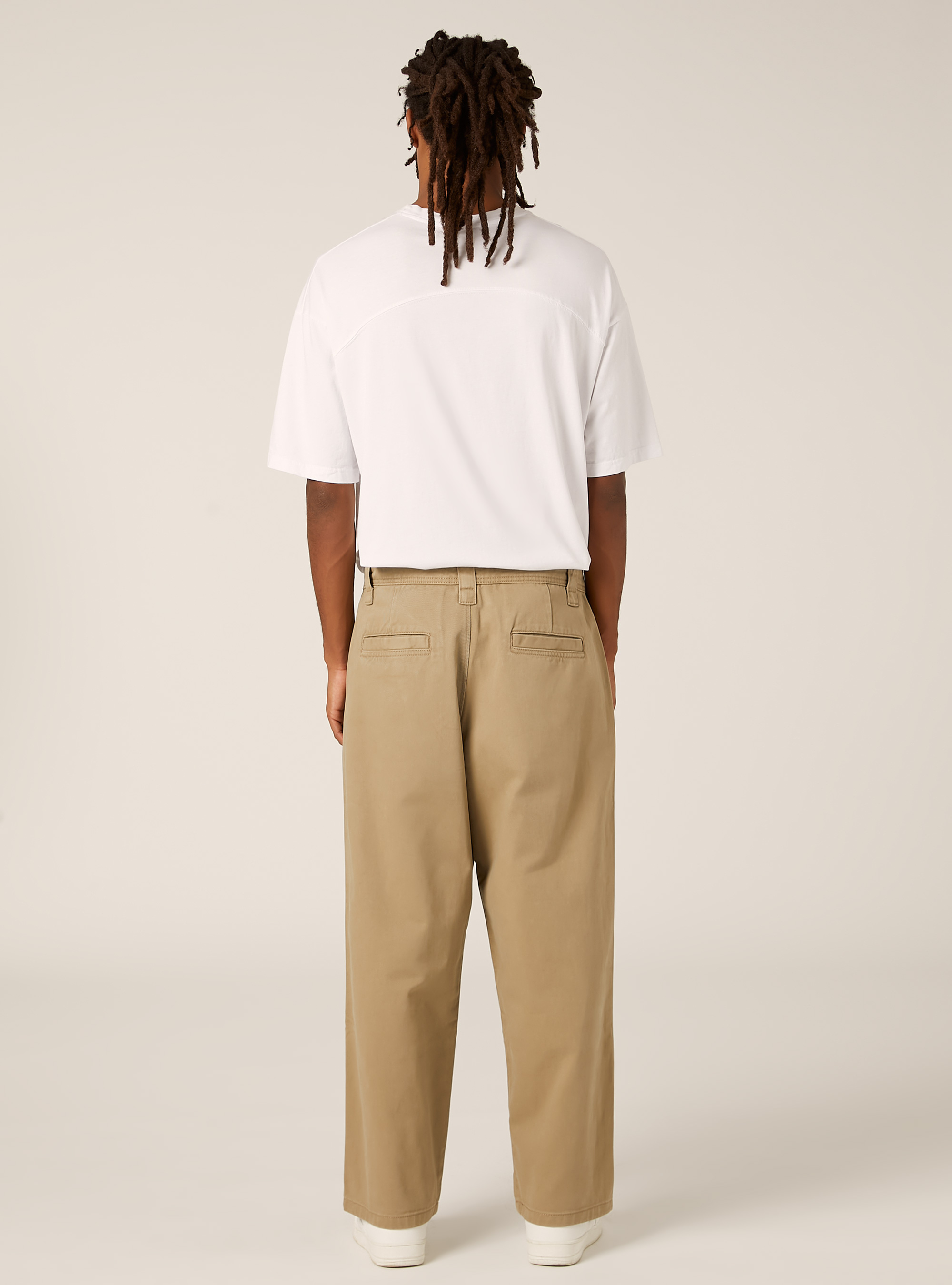 Chino in twill, BG1 BEIGE DARK