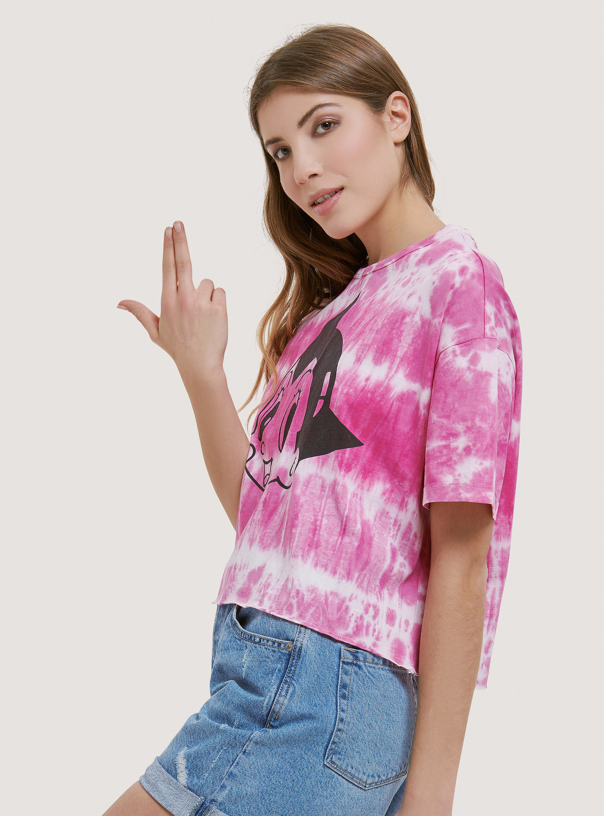 Astro Boy x Alcott cropped t-shirt, C4430 FUXIA