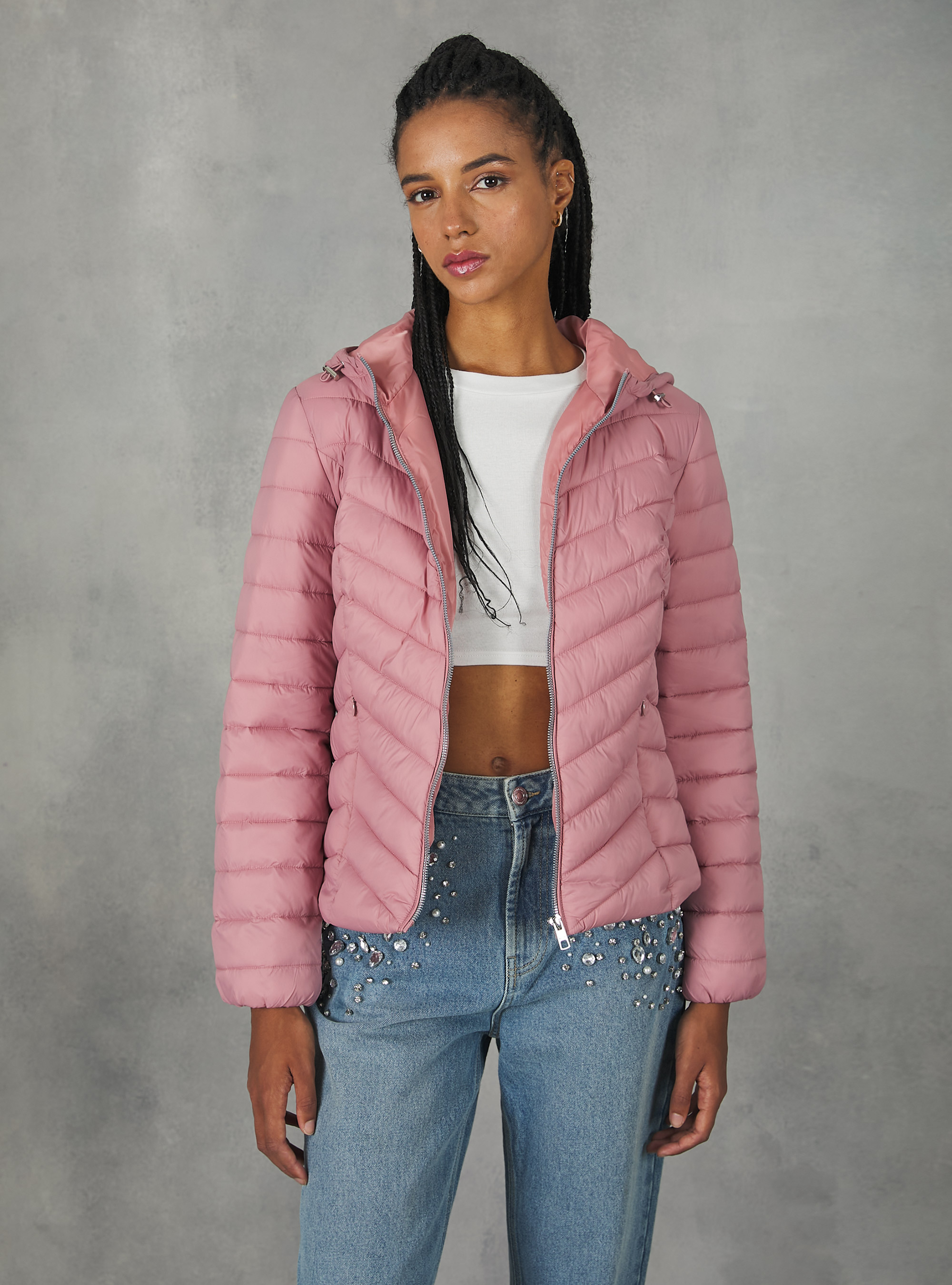 Jacket with recycled padding, PK2 PINK MEDIUM