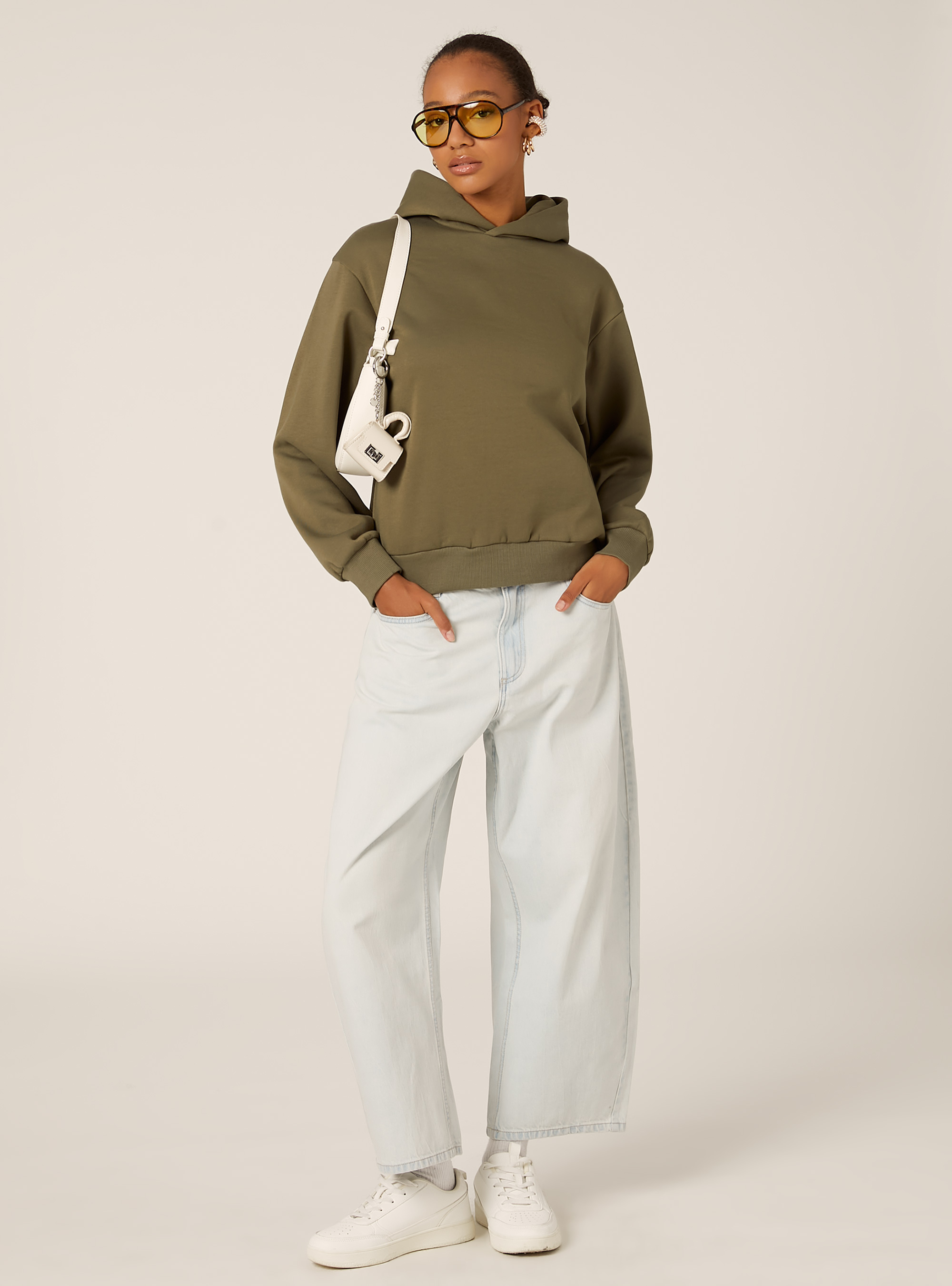 Felpa boxy over fit, KY2 KAKY MEDIUM