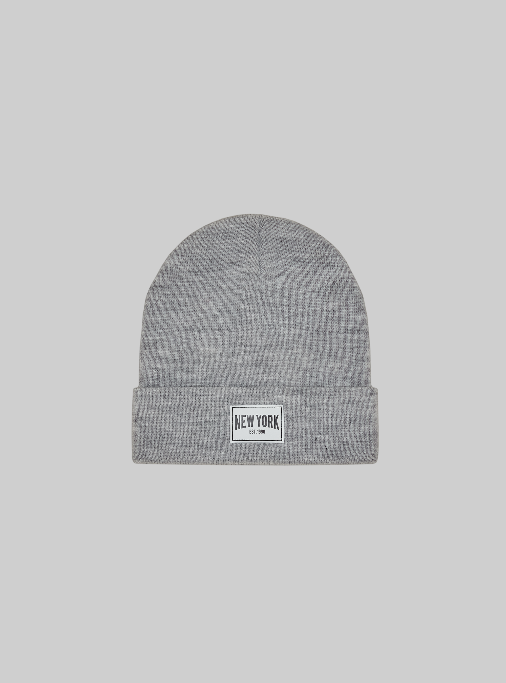 Hat with patch, MGY3 GREY MEL LIGHT