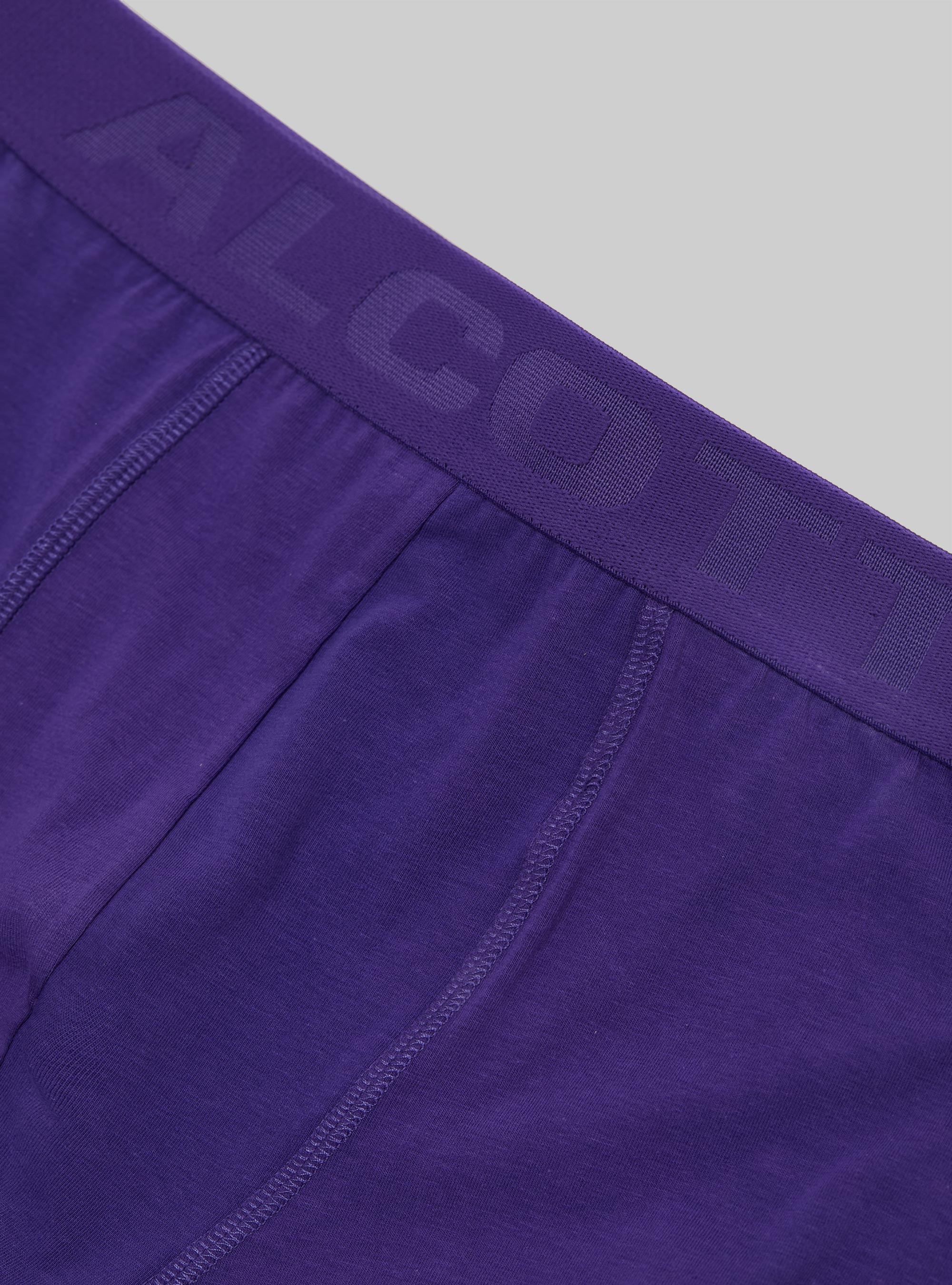 Boxer in cotone elasticizzato con logo, VI2 VIOLET MEDIUM