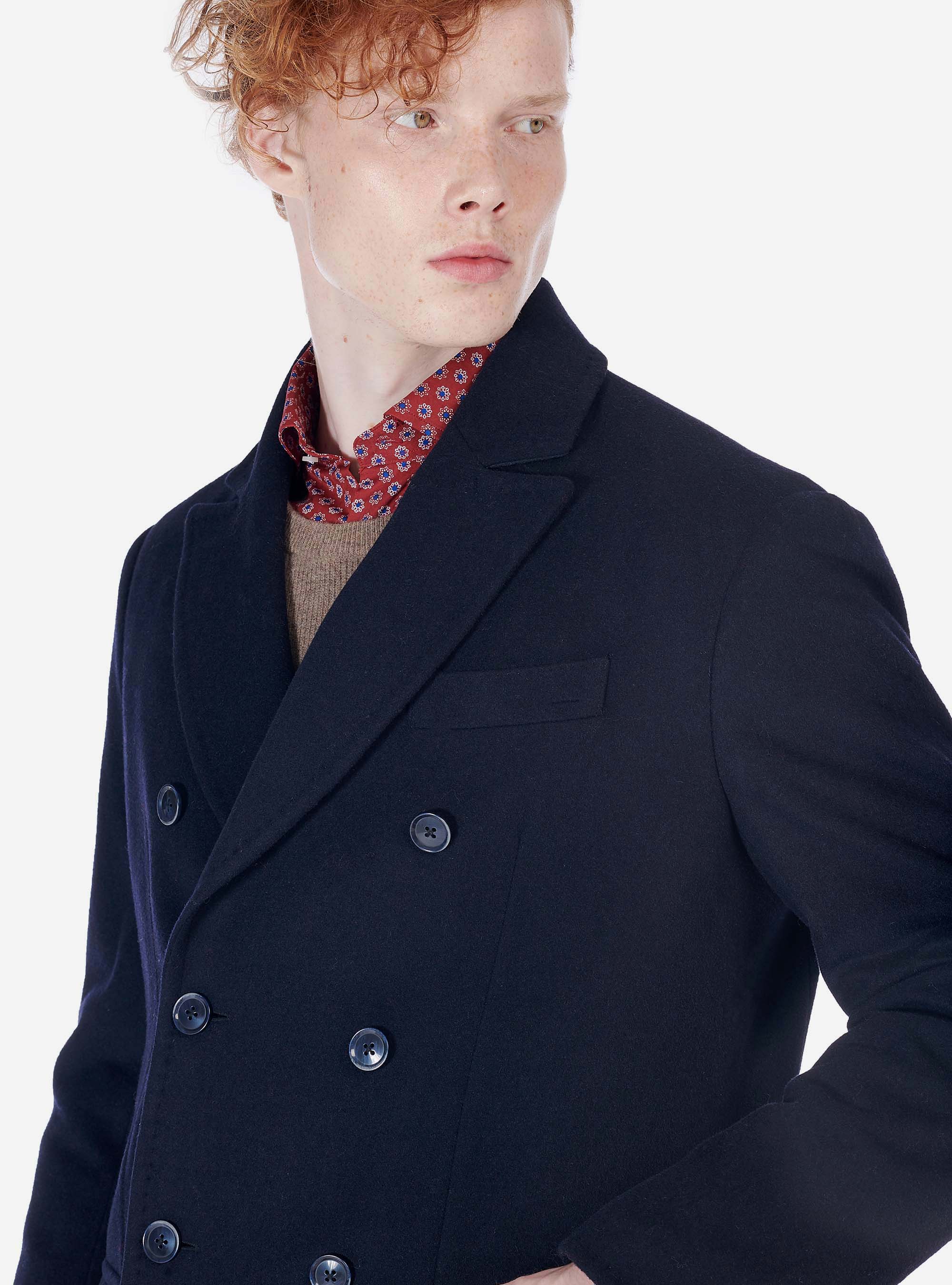 Cappotto doppiopetto, BLU MARINO
