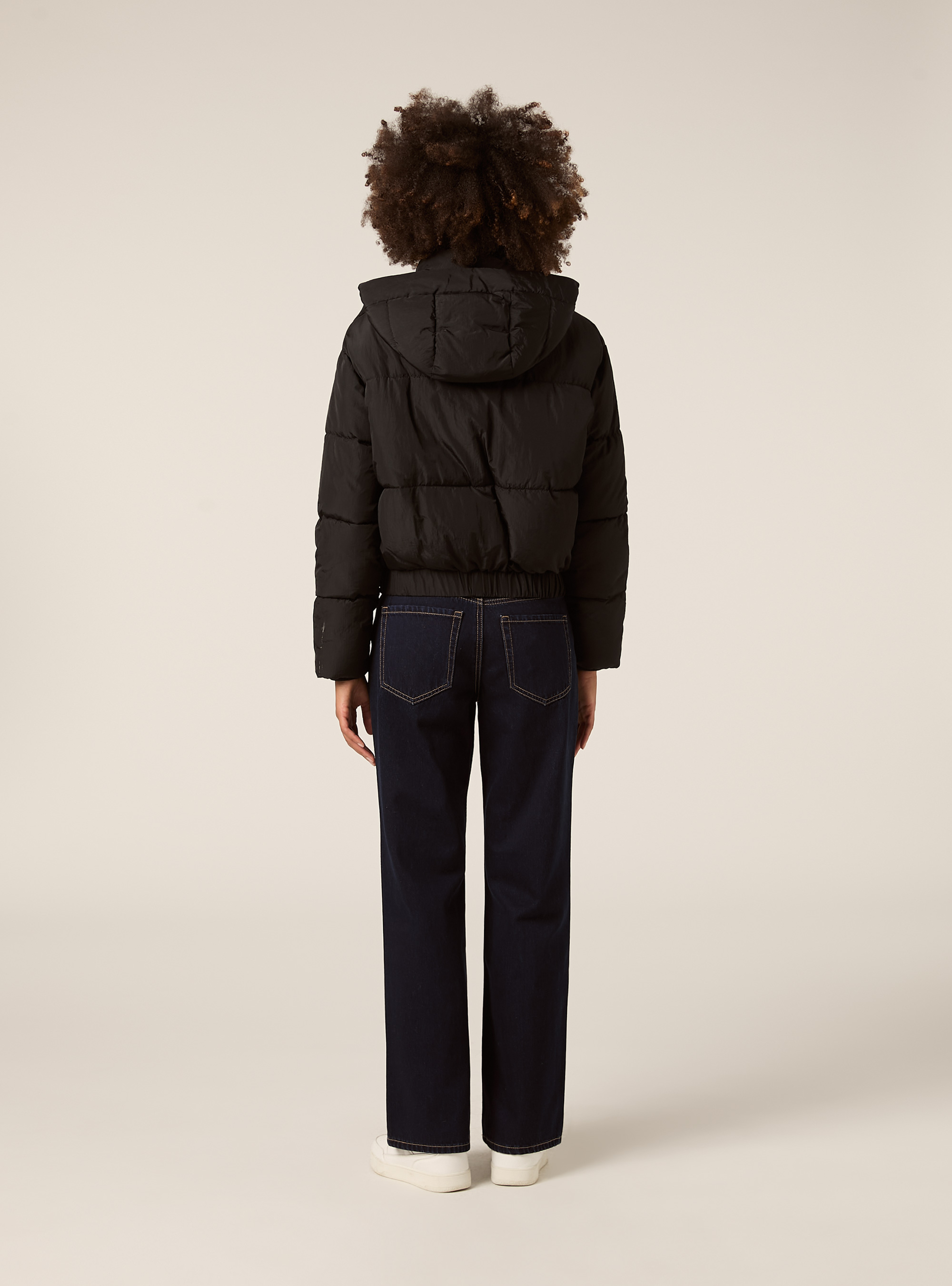 Veste matelassée à capuche, BK1 BLACK