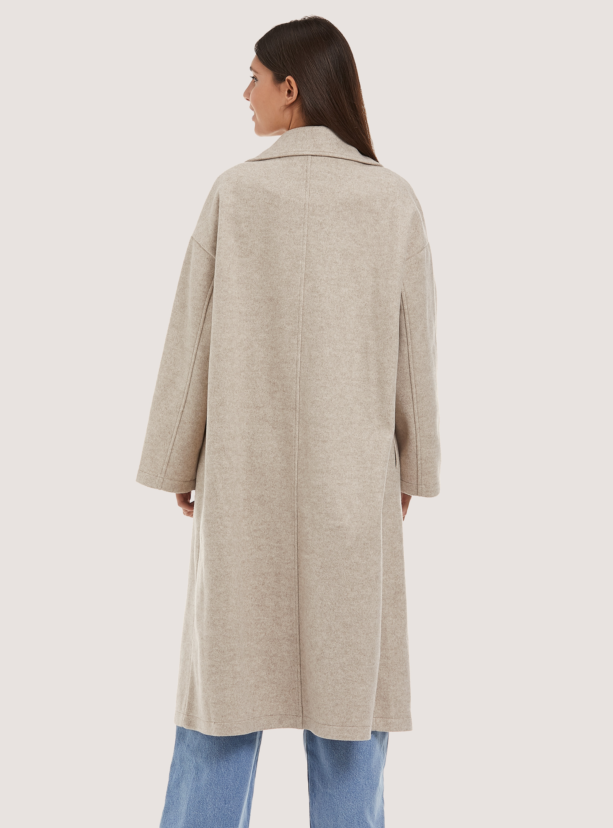 Cappotto oversize maglia garzata