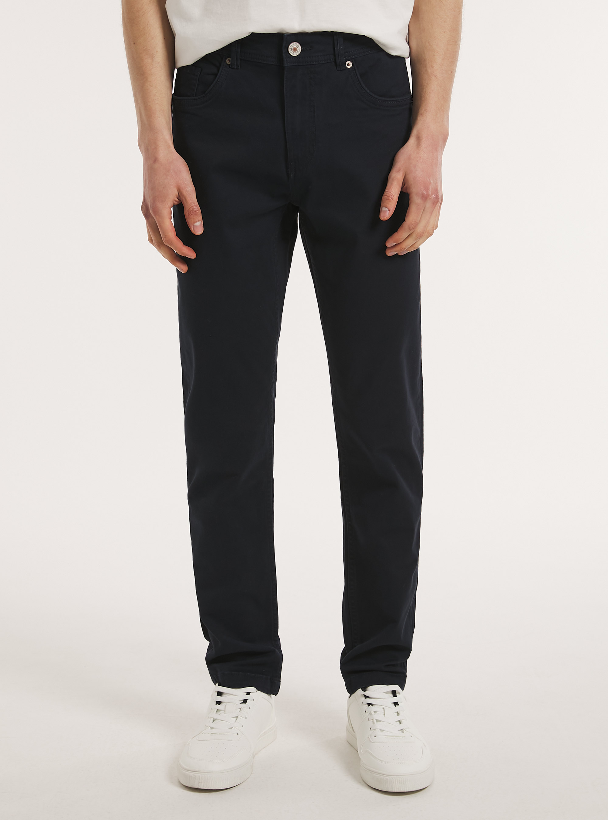 Pantalon skinny en coton, NA1 NAVY DARK