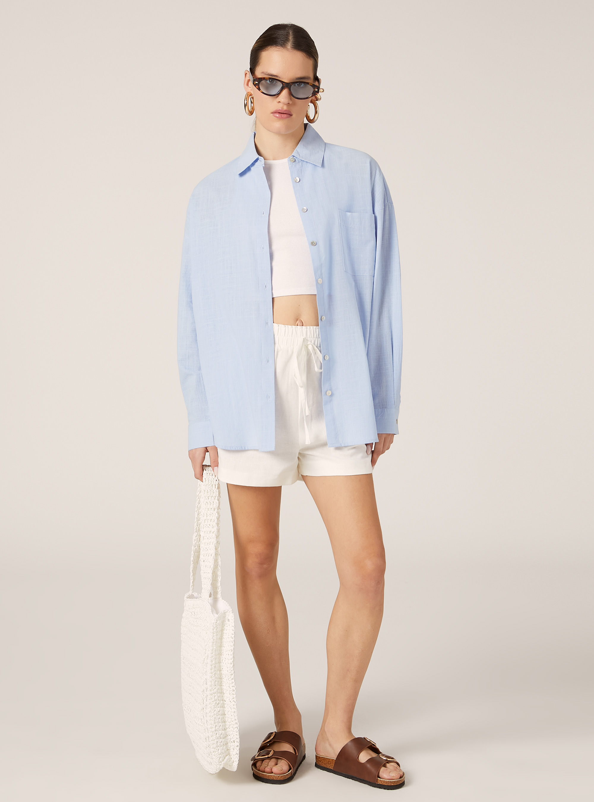 Camisa oversize con bolsillo, AZ3 AZURE LIGHT