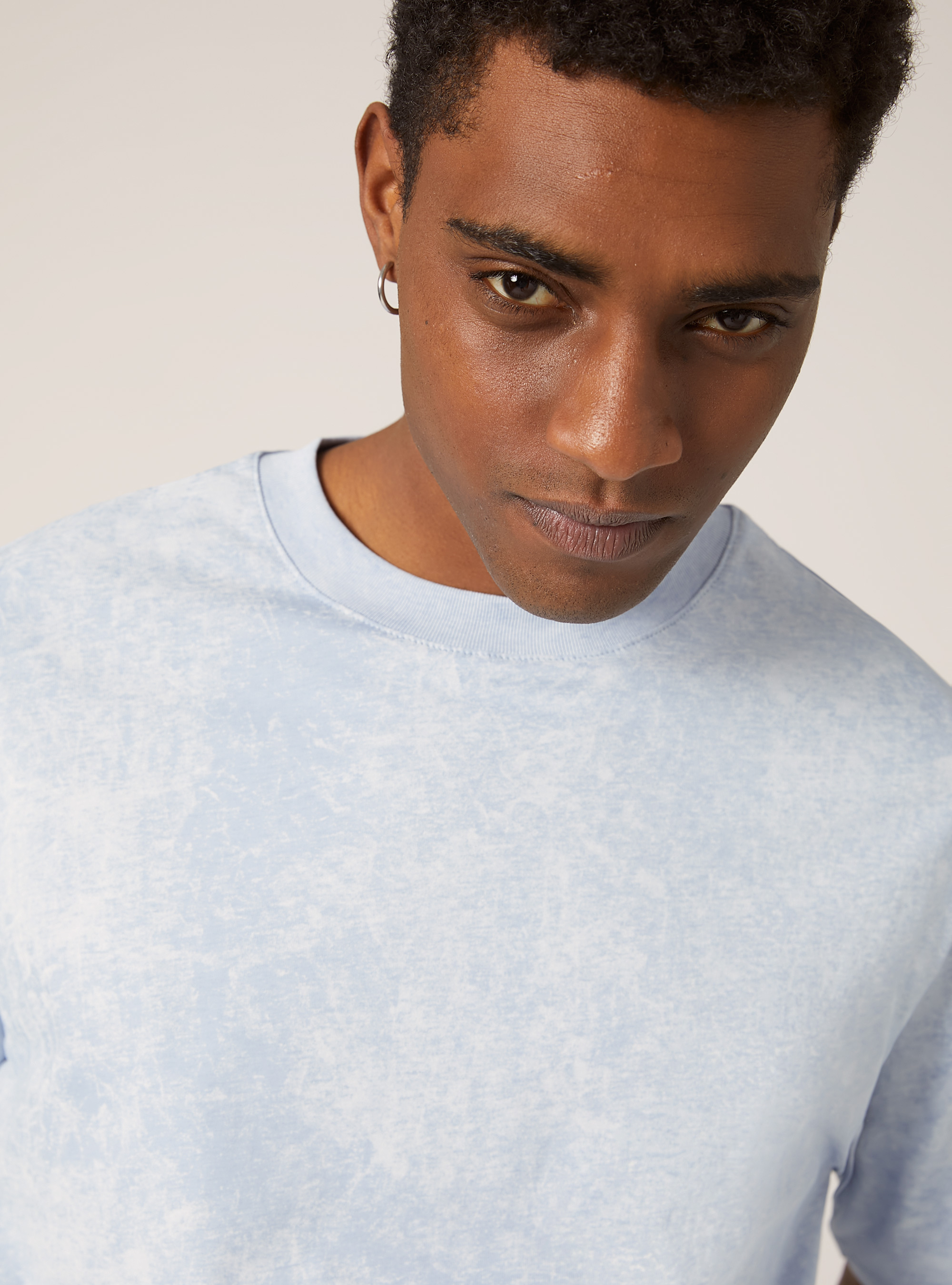 T-shirt boxy marbr&eacute;, AZ3 AZURE LIGHT