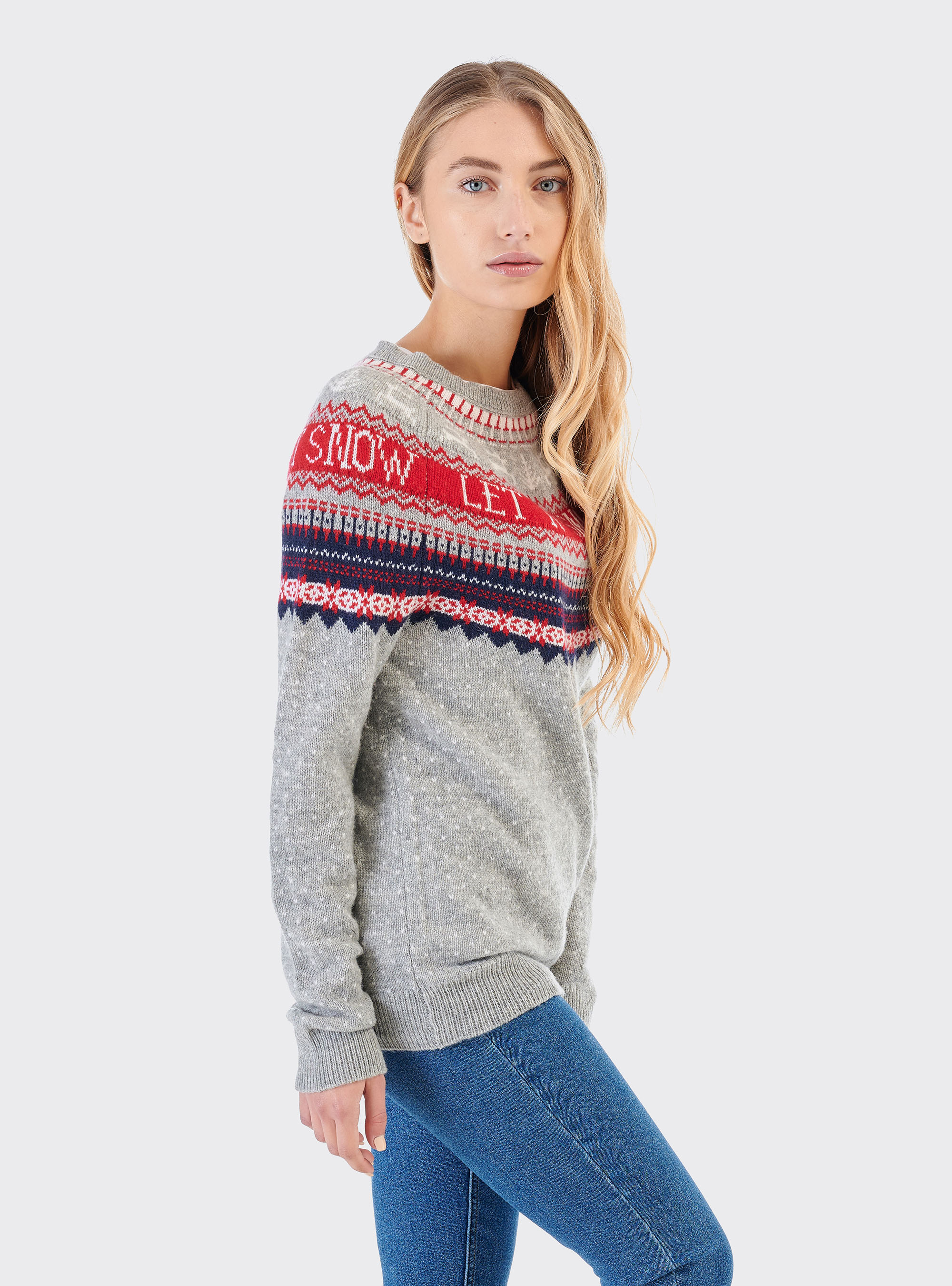 UGLY CHRISTMAS SWEATER CREWNECK, GREY